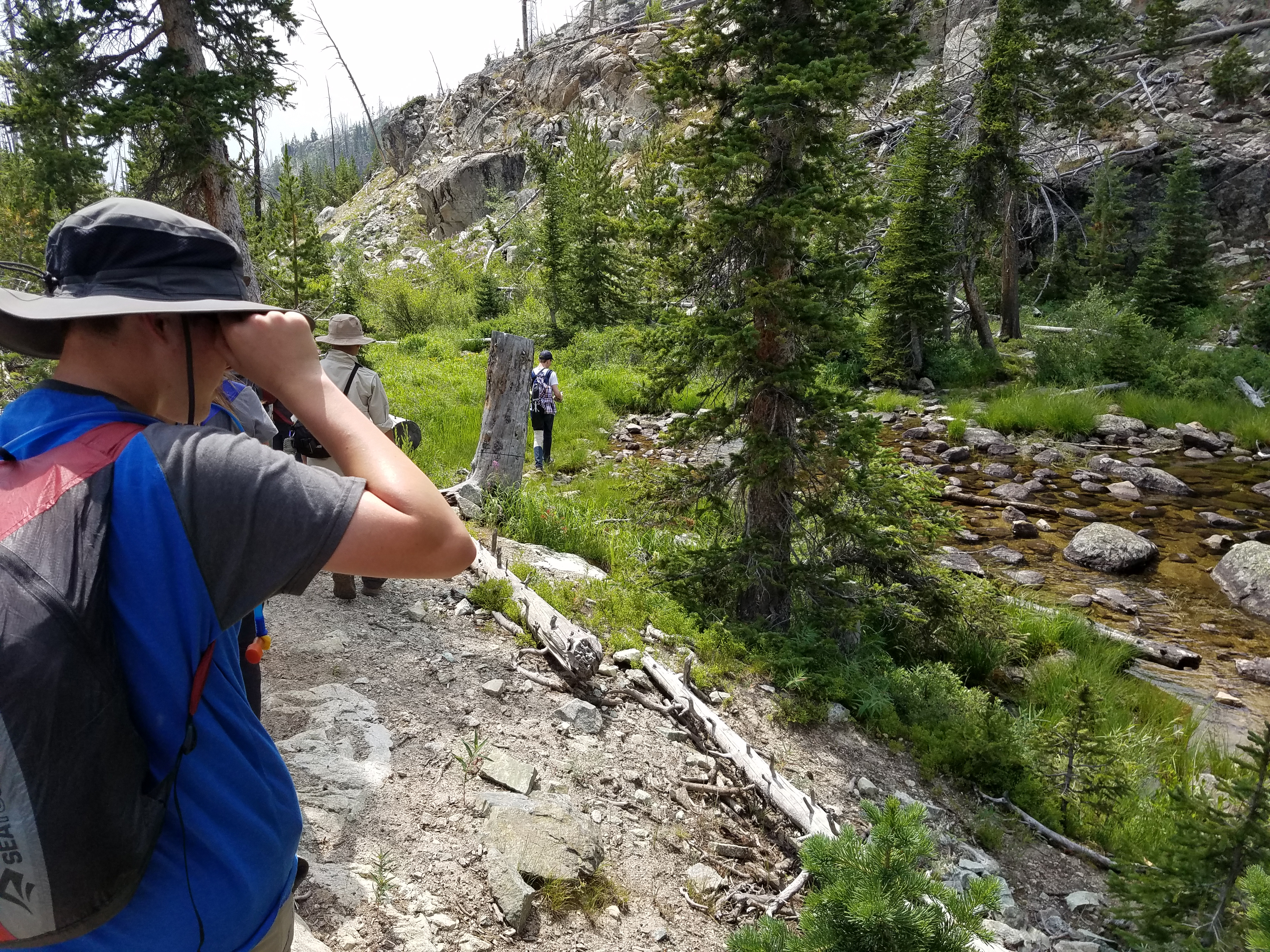 2017 Wind River Trip - Day 2 - Boulder Lake to Mt. Victor Basecamp (17.53 Miles, 4003 ft. Climb) (Wind River Range, Wyoming) 