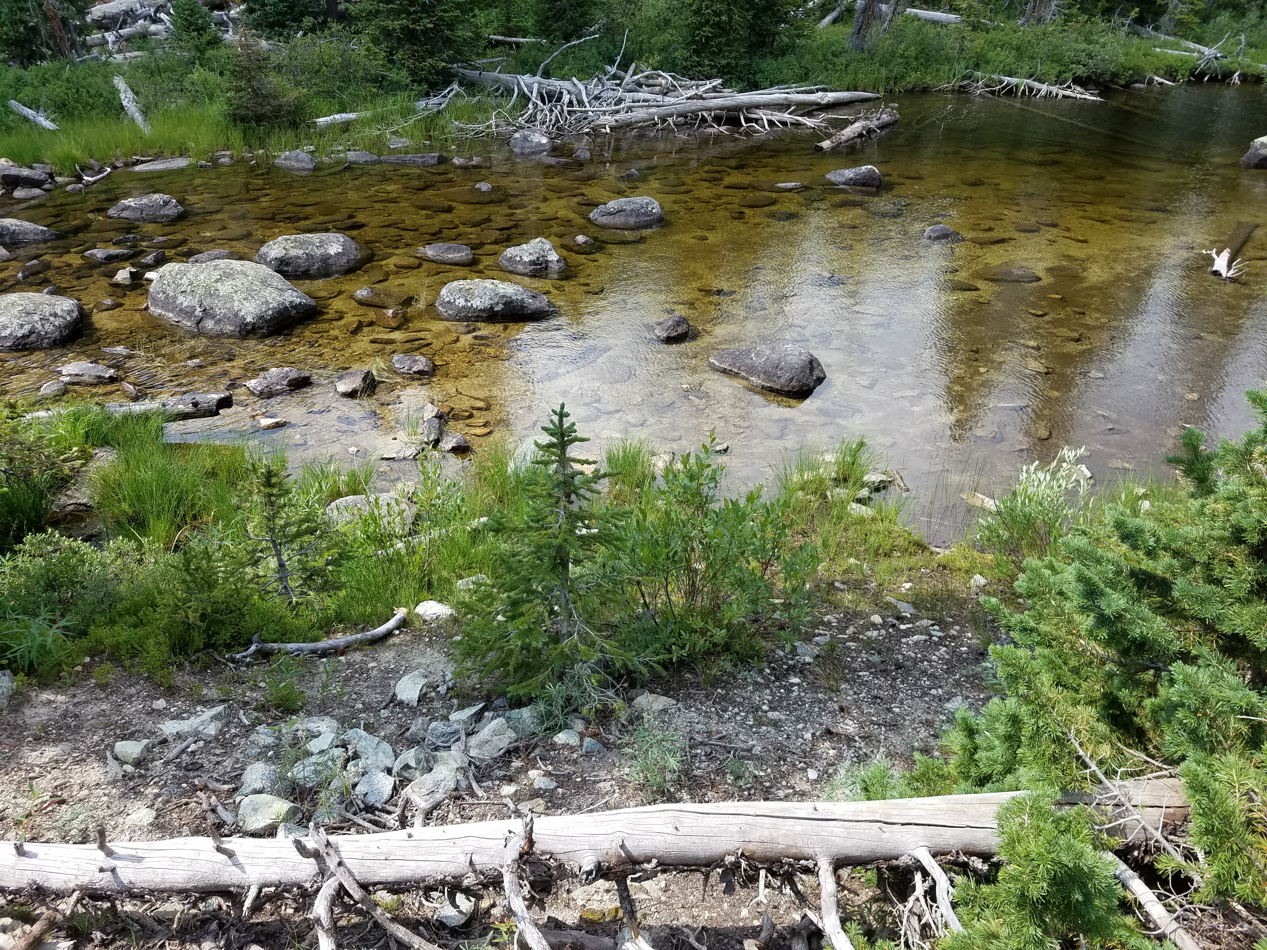 2017 Wind River Trip - Day 2 - Boulder Lake to Mt. Victor Basecamp (17.53 Miles, 4003 ft. Climb) (Wind River Range, Wyoming) 