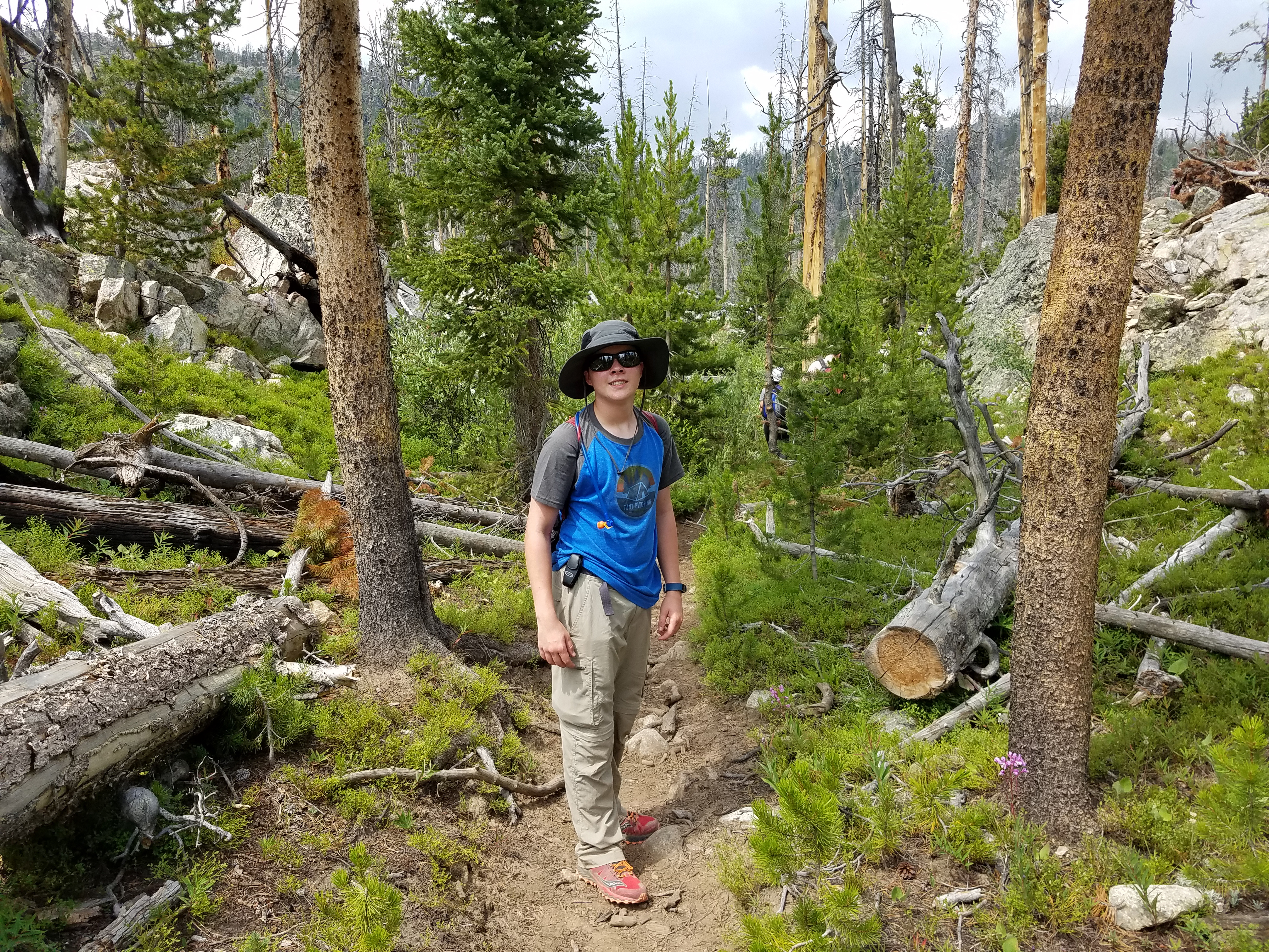 2017 Wind River Trip - Day 2 - Boulder Lake to Mt. Victor Basecamp (17.53 Miles, 4003 ft. Climb) (Wind River Range, Wyoming) 