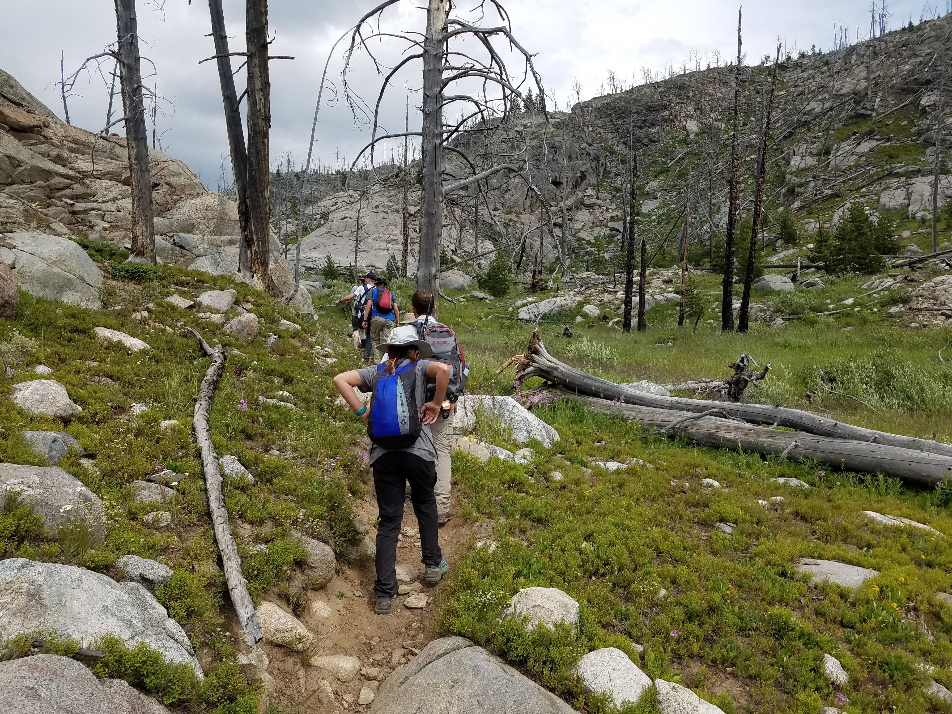 2017 Wind River Trip - Day 2 - Boulder Lake to Mt. Victor Basecamp (17.53 Miles, 4003 ft. Climb) (Wind River Range, Wyoming) 