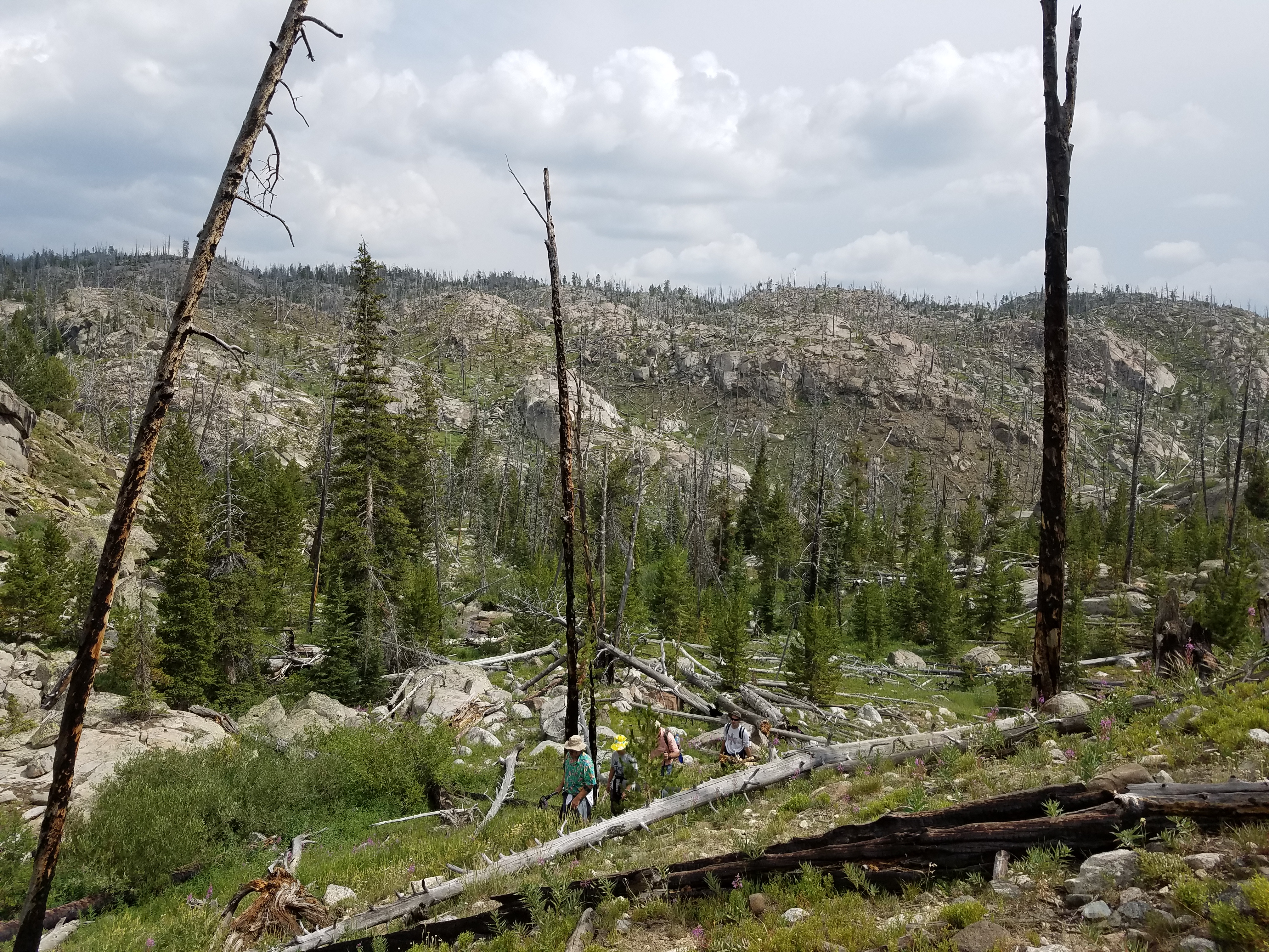 2017 Wind River Trip - Day 2 - Boulder Lake to Mt. Victor Basecamp (17.53 Miles, 4003 ft. Climb) (Wind River Range, Wyoming) 