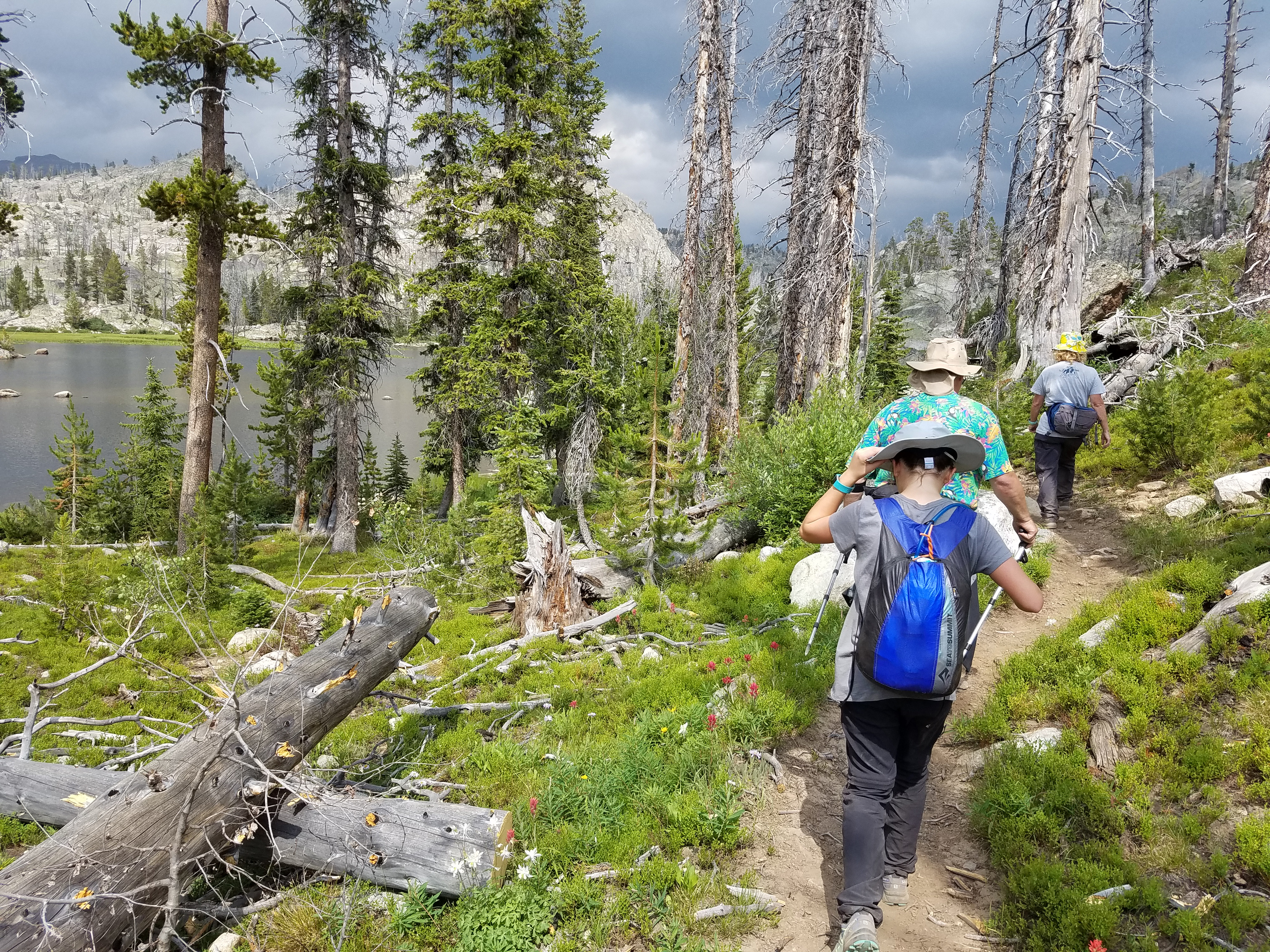 2017 Wind River Trip - Day 2 - Boulder Lake to Mt. Victor Basecamp (17.53 Miles, 4003 ft. Climb) (Wind River Range, Wyoming) 