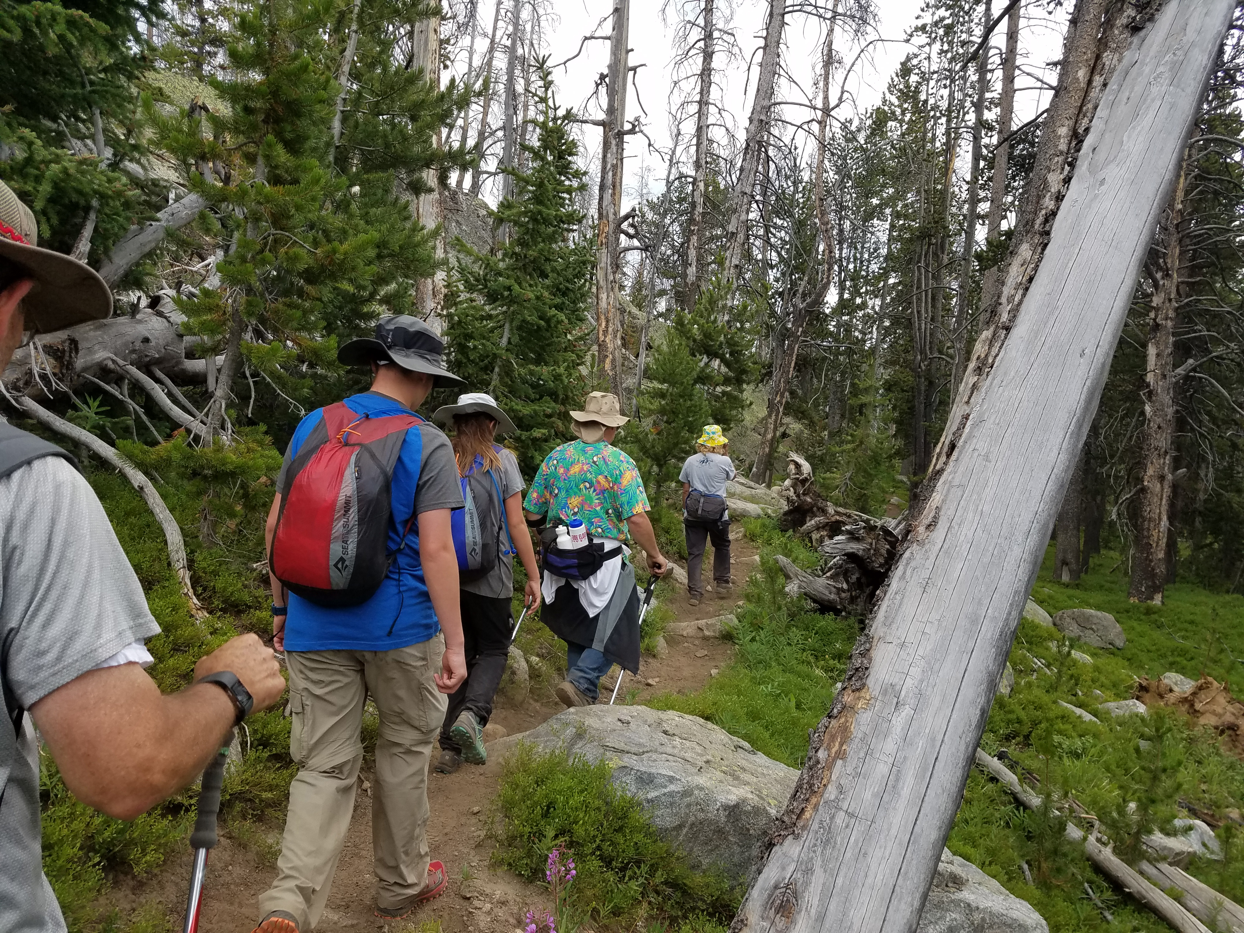 2017 Wind River Trip - Day 2 - Boulder Lake to Mt. Victor Basecamp (17.53 Miles, 4003 ft. Climb) (Wind River Range, Wyoming) 