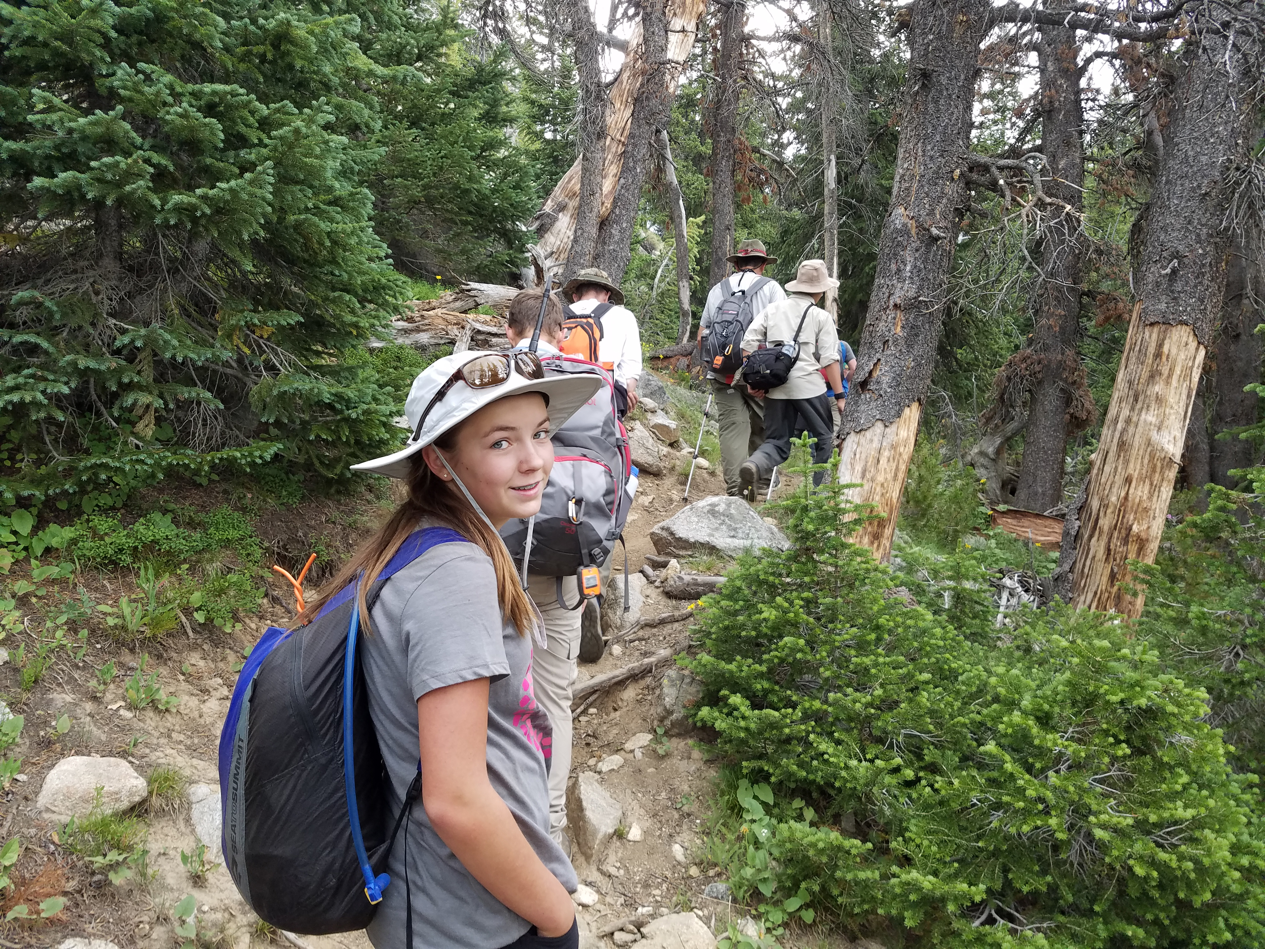 2017 Wind River Trip - Day 2 - Boulder Lake to Mt. Victor Basecamp (17.53 Miles, 4003 ft. Climb) (Wind River Range, Wyoming) 