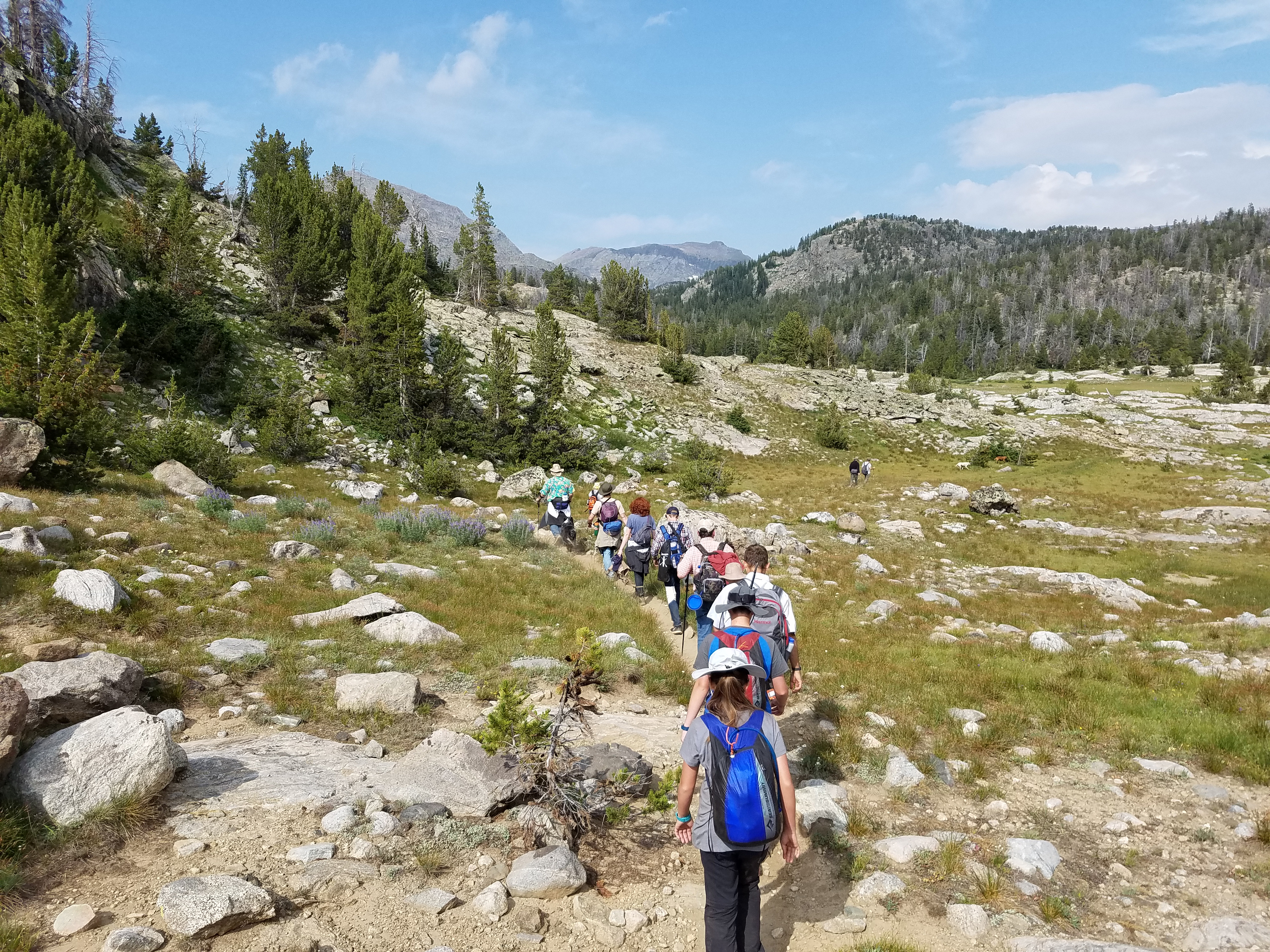 2017 Wind River Trip - Day 2 - Boulder Lake to Mt. Victor Basecamp (17.53 Miles, 4003 ft. Climb) (Wind River Range, Wyoming) 