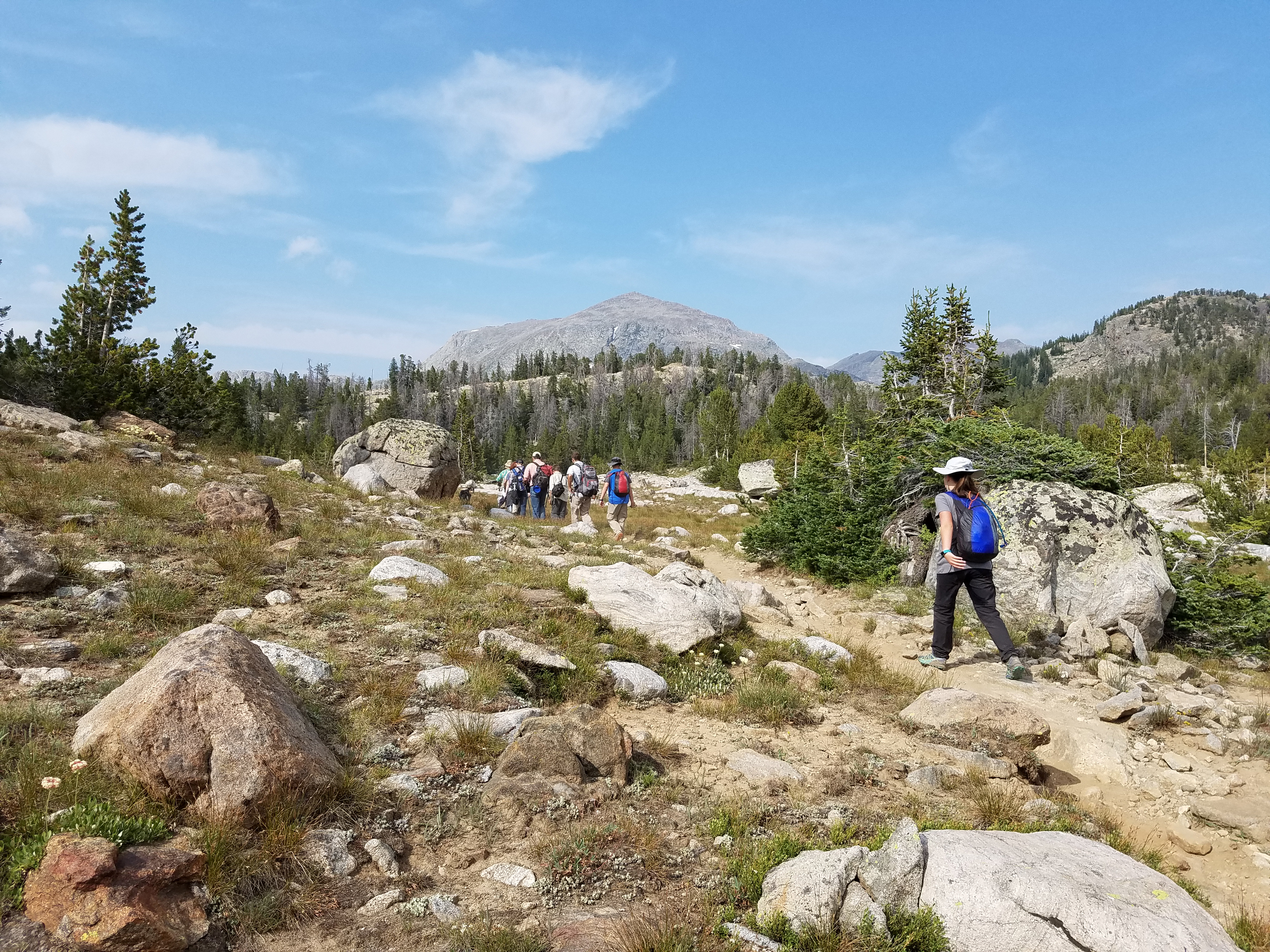 2017 Wind River Trip - Day 2 - Boulder Lake to Mt. Victor Basecamp (17.53 Miles, 4003 ft. Climb) (Wind River Range, Wyoming) 