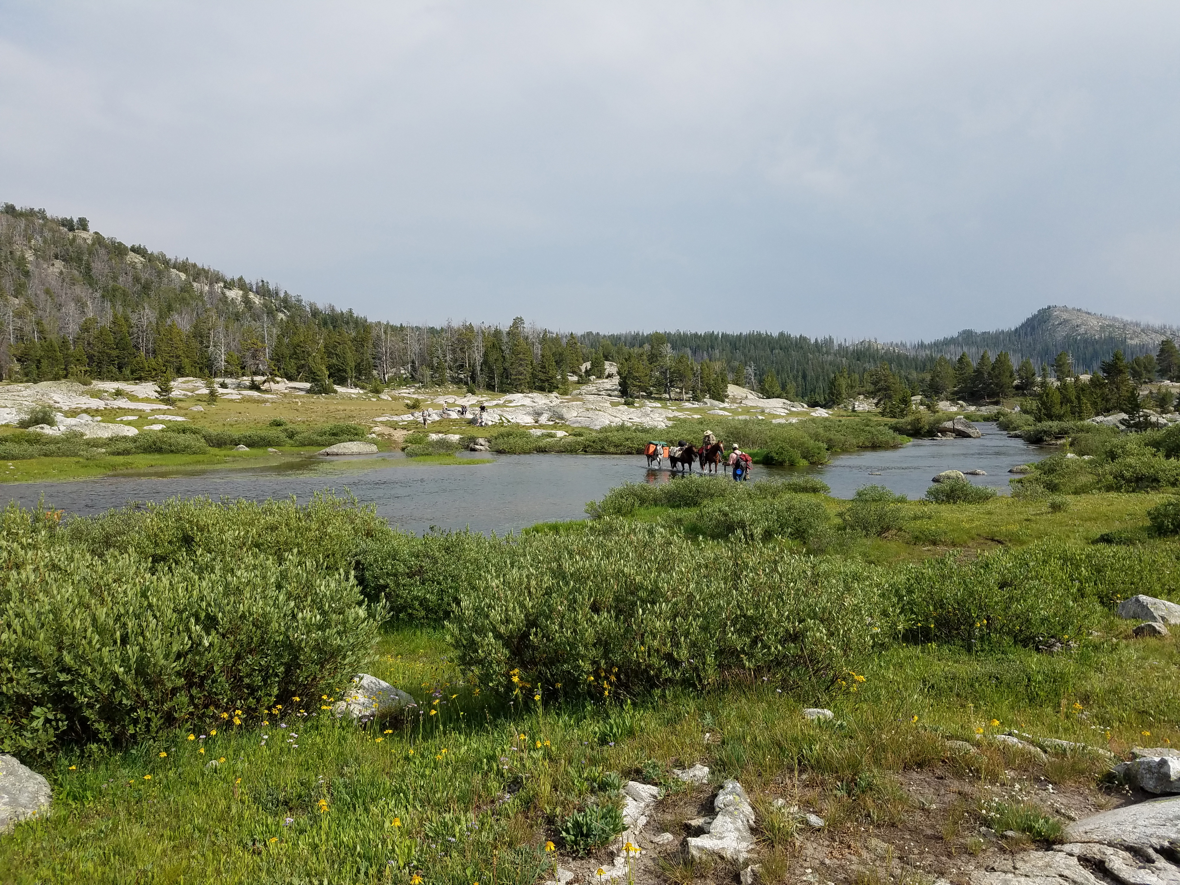 2017 Wind River Trip - Day 2 - Boulder Lake to Mt. Victor Basecamp (17.53 Miles, 4003 ft. Climb) (Wind River Range, Wyoming) 