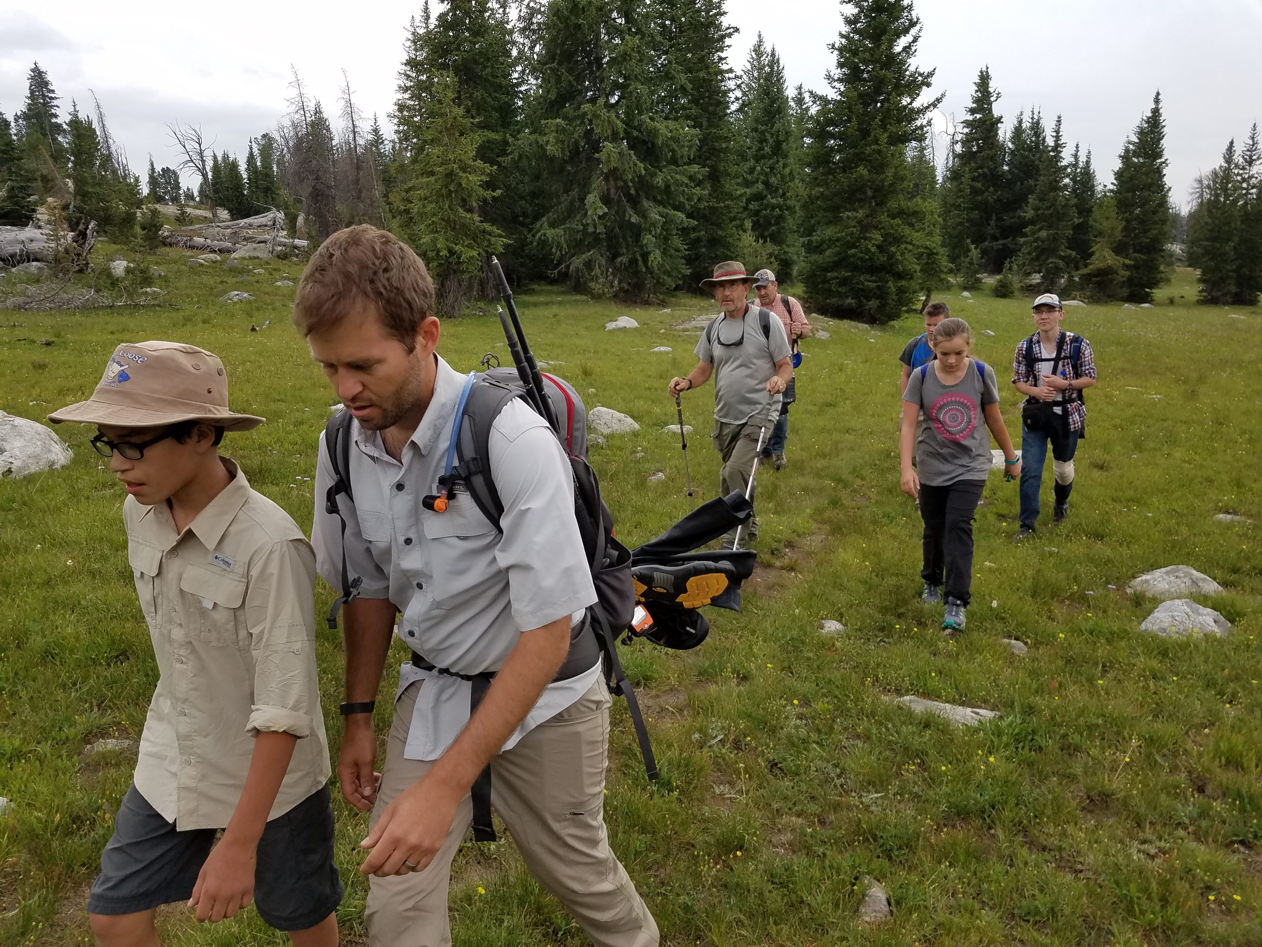 2017 Wind River Trip - Day 2 - Boulder Lake to Mt. Victor Basecamp (17.53 Miles, 4003 ft. Climb) (Wind River Range, Wyoming) 