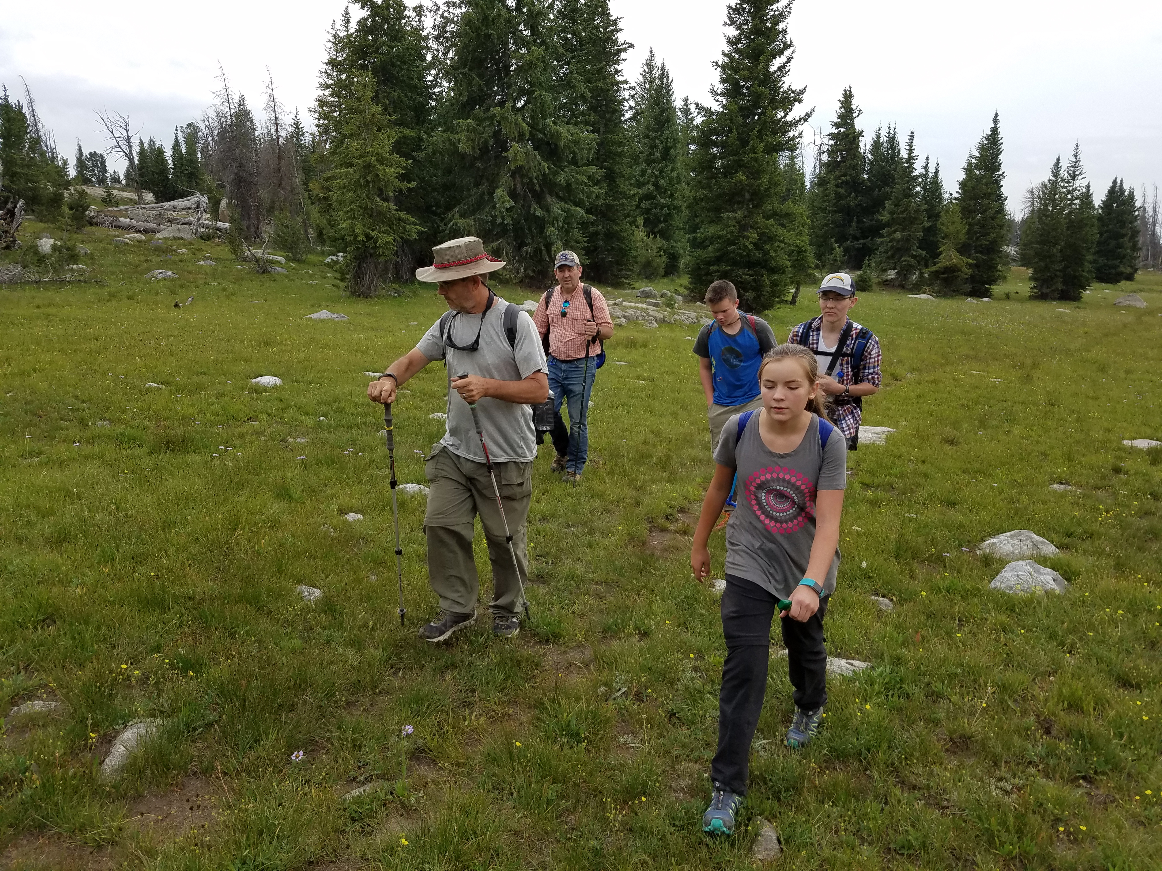 2017 Wind River Trip - Day 2 - Boulder Lake to Mt. Victor Basecamp (17.53 Miles, 4003 ft. Climb) (Wind River Range, Wyoming) 