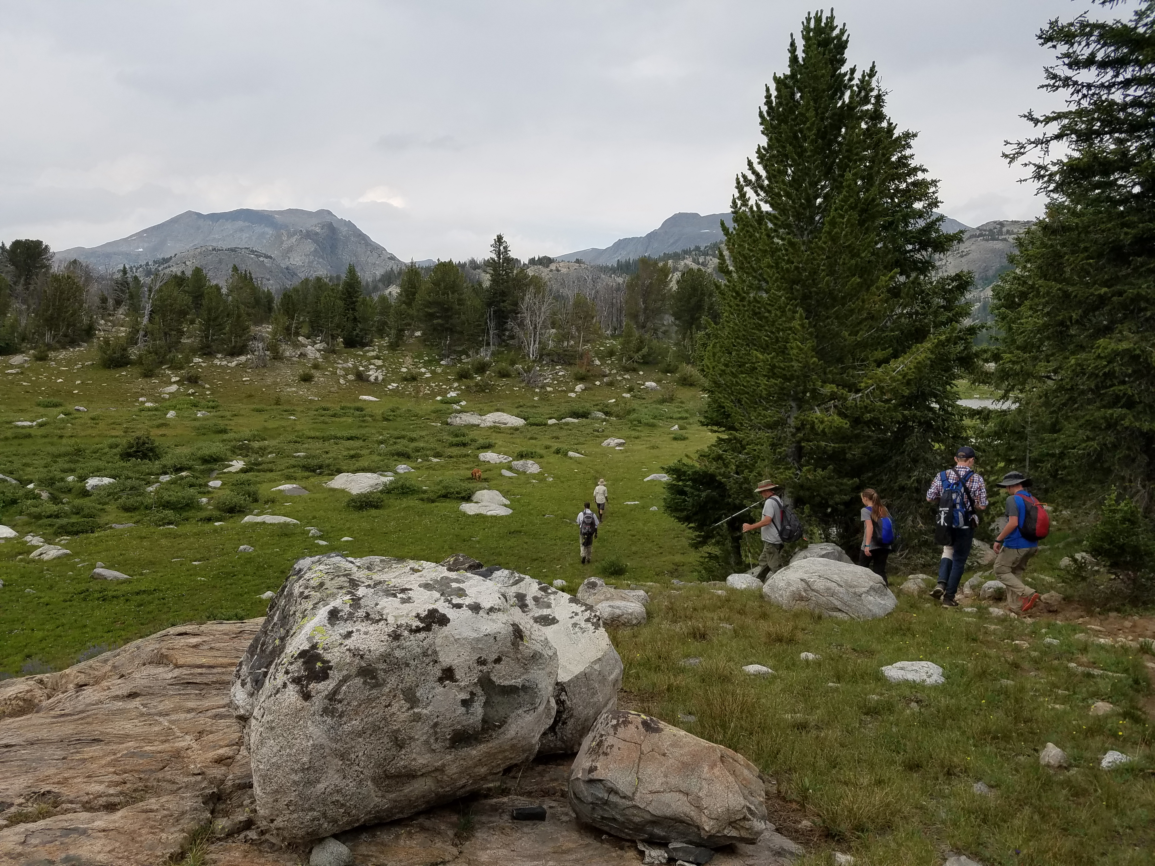 2017 Wind River Trip - Day 2 - Boulder Lake to Mt. Victor Basecamp (17.53 Miles, 4003 ft. Climb) (Wind River Range, Wyoming) 