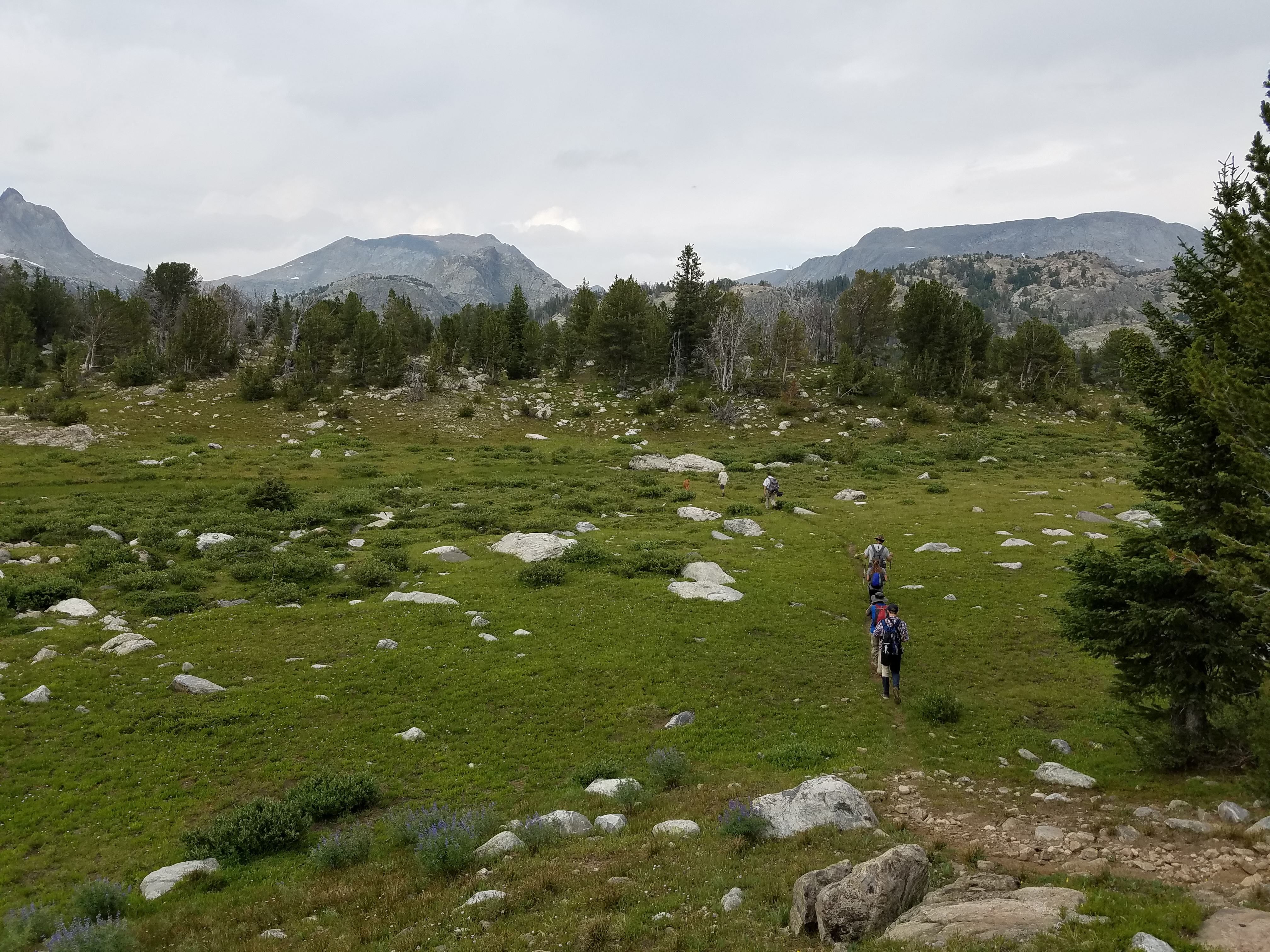 2017 Wind River Trip - Day 2 - Boulder Lake to Mt. Victor Basecamp (17.53 Miles, 4003 ft. Climb) (Wind River Range, Wyoming) 