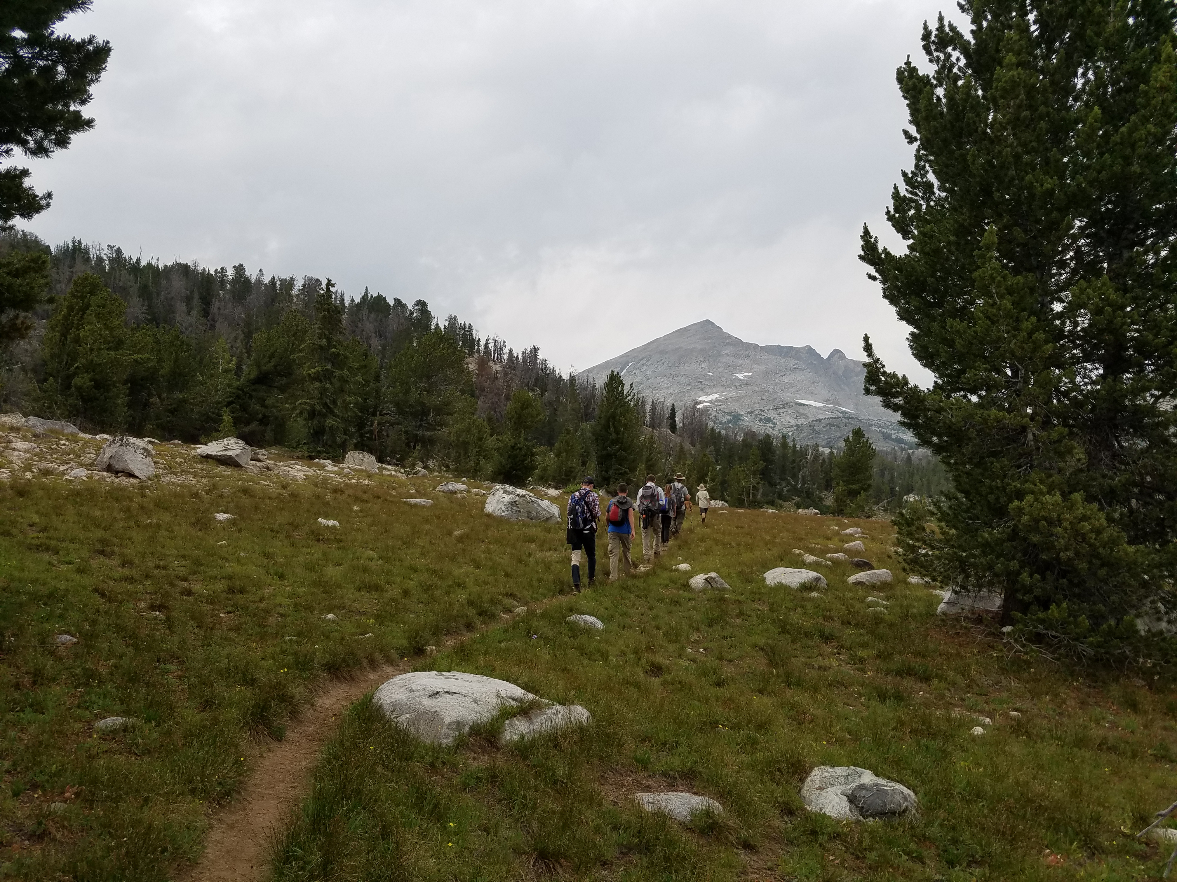 2017 Wind River Trip - Day 2 - Boulder Lake to Mt. Victor Basecamp (17.53 Miles, 4003 ft. Climb) (Wind River Range, Wyoming) 