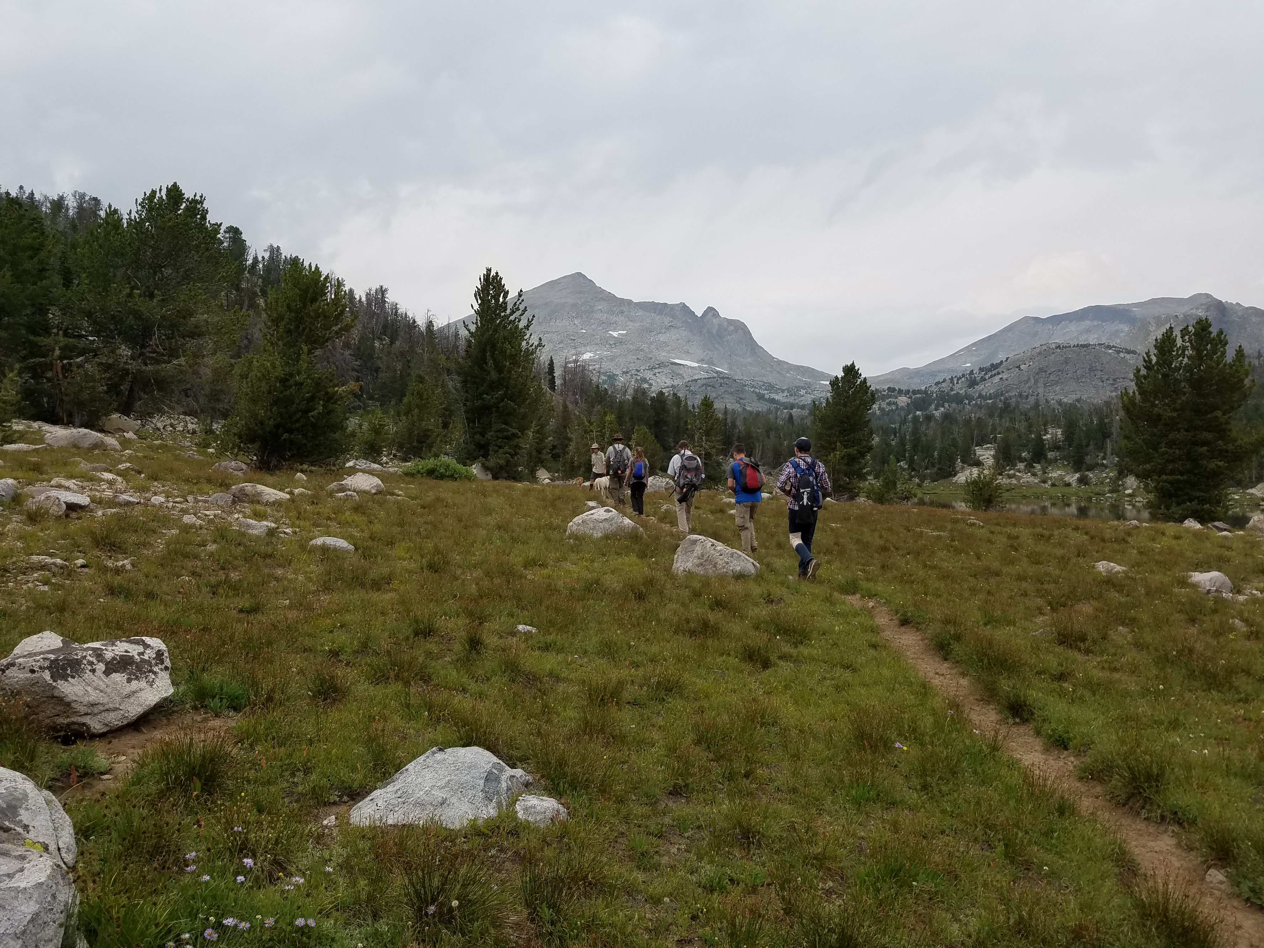 2017 Wind River Trip - Day 2 - Boulder Lake to Mt. Victor Basecamp (17.53 Miles, 4003 ft. Climb) (Wind River Range, Wyoming) 