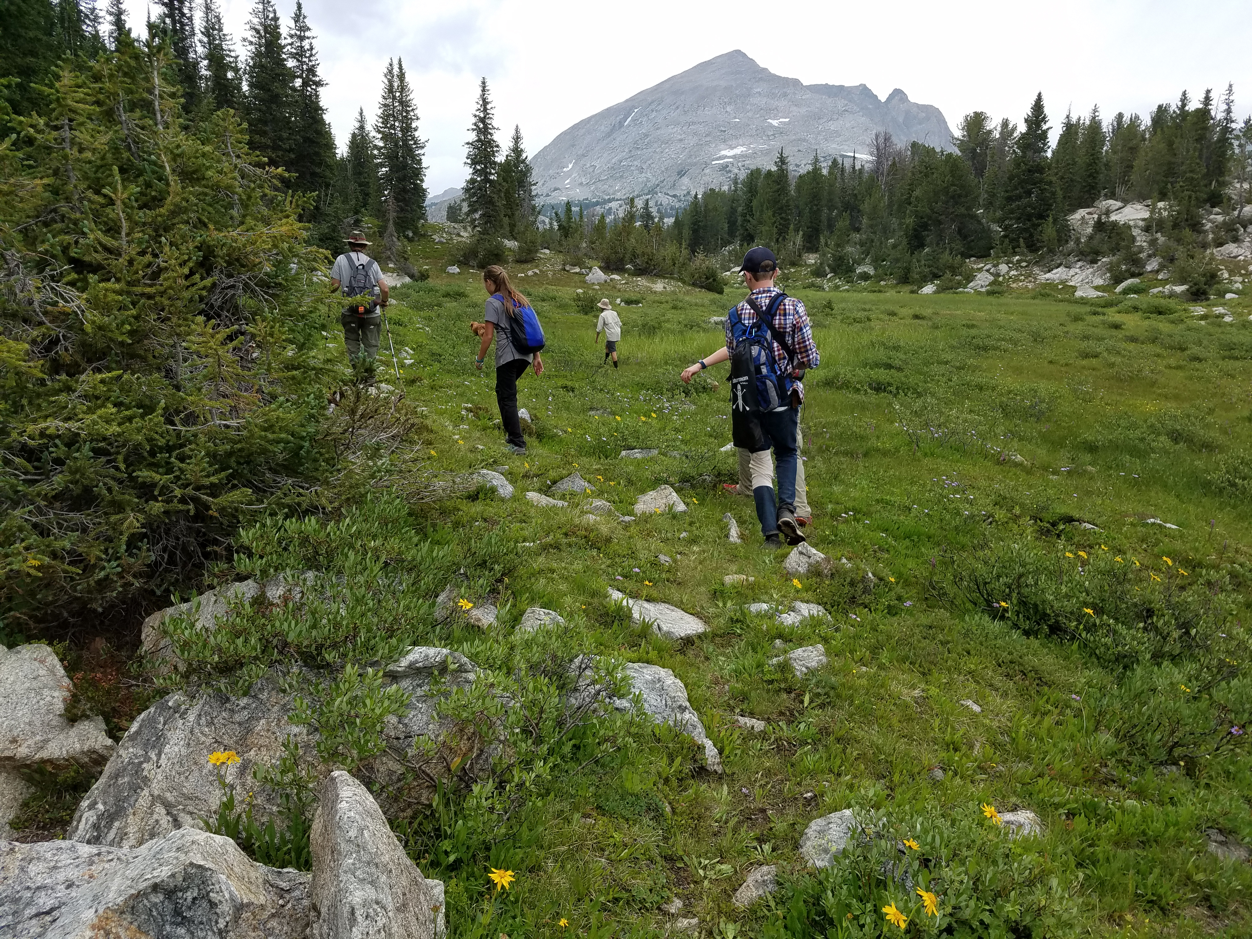 2017 Wind River Trip - Day 2 - Boulder Lake to Mt. Victor Basecamp (17.53 Miles, 4003 ft. Climb) (Wind River Range, Wyoming) 