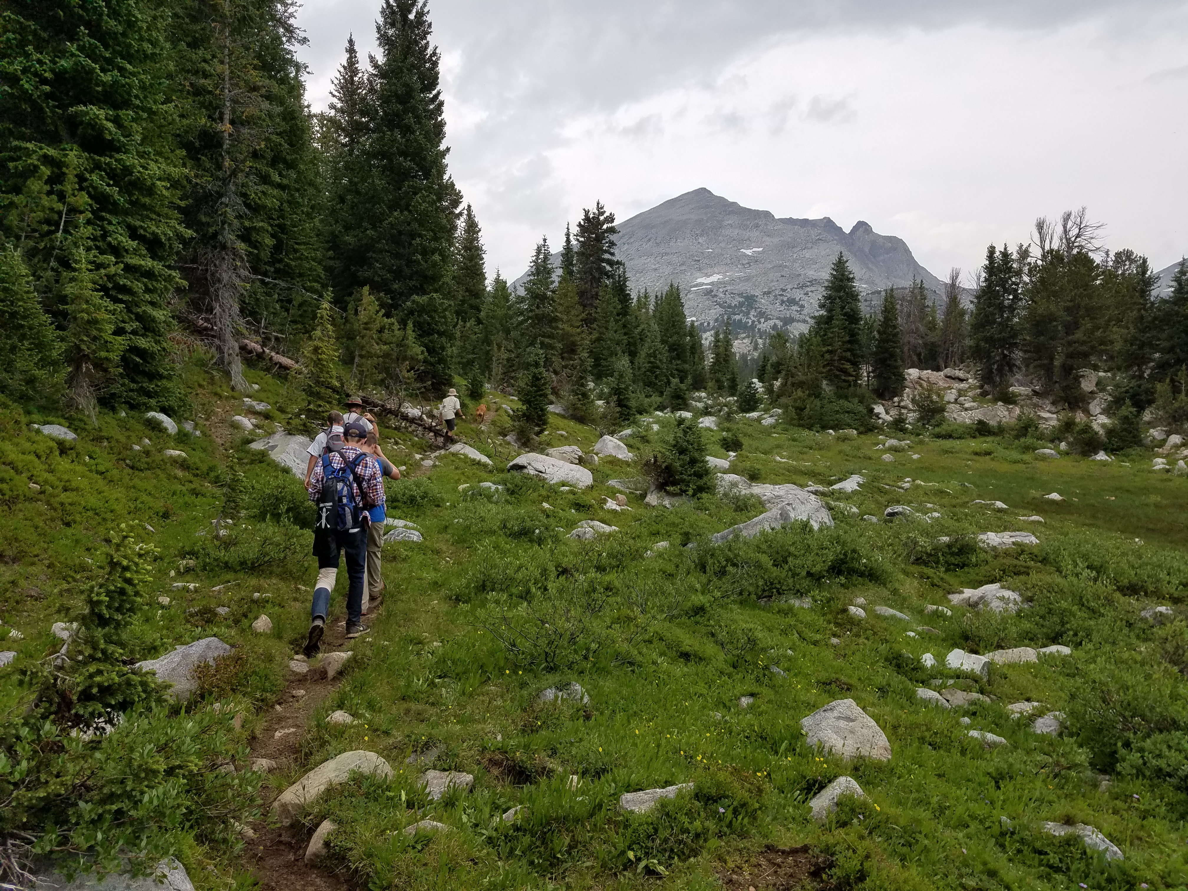 2017 Wind River Trip - Day 2 - Boulder Lake to Mt. Victor Basecamp (17.53 Miles, 4003 ft. Climb) (Wind River Range, Wyoming) 