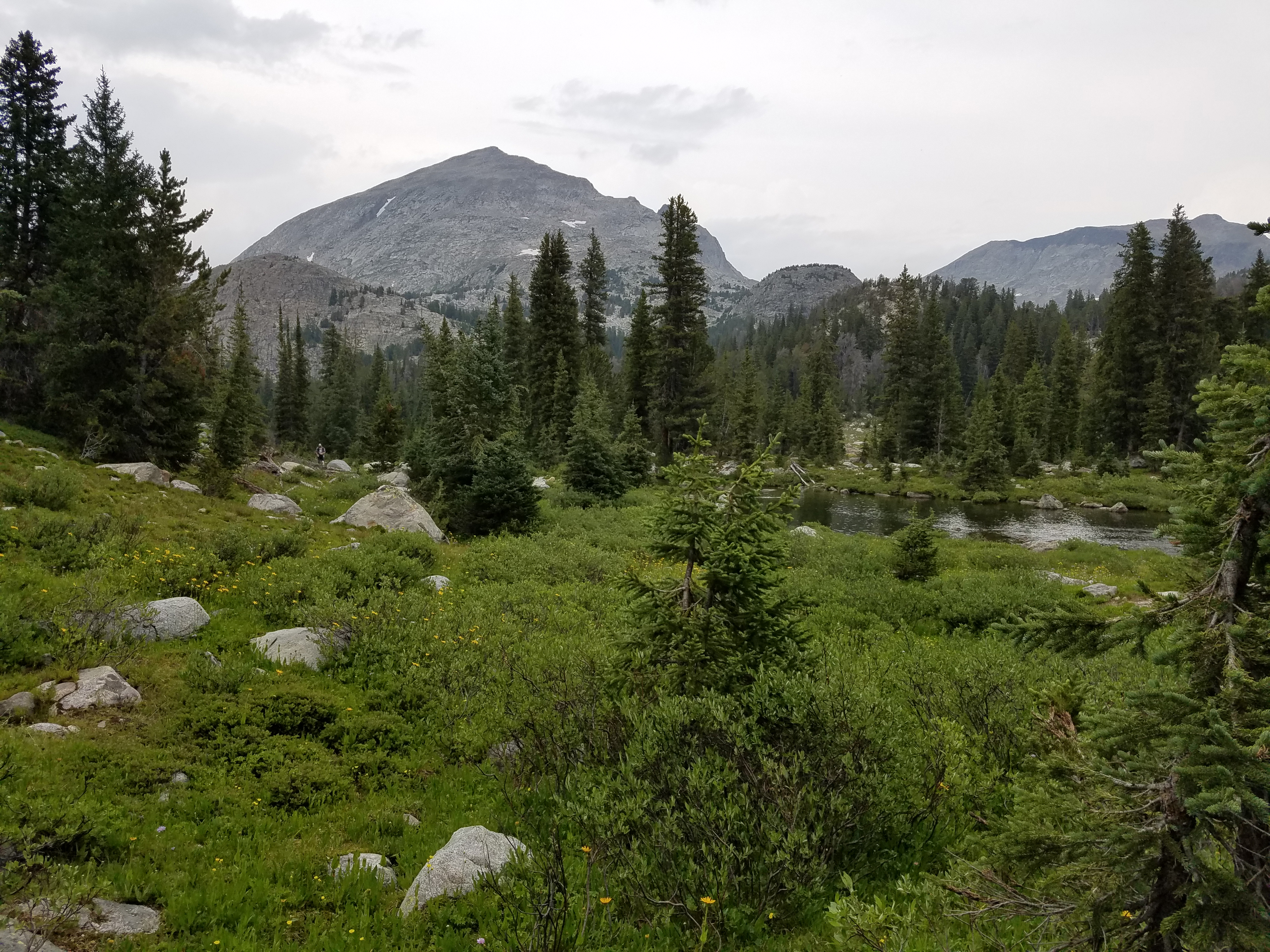 2017 Wind River Trip - Day 2 - Boulder Lake to Mt. Victor Basecamp (17.53 Miles, 4003 ft. Climb) (Wind River Range, Wyoming) 