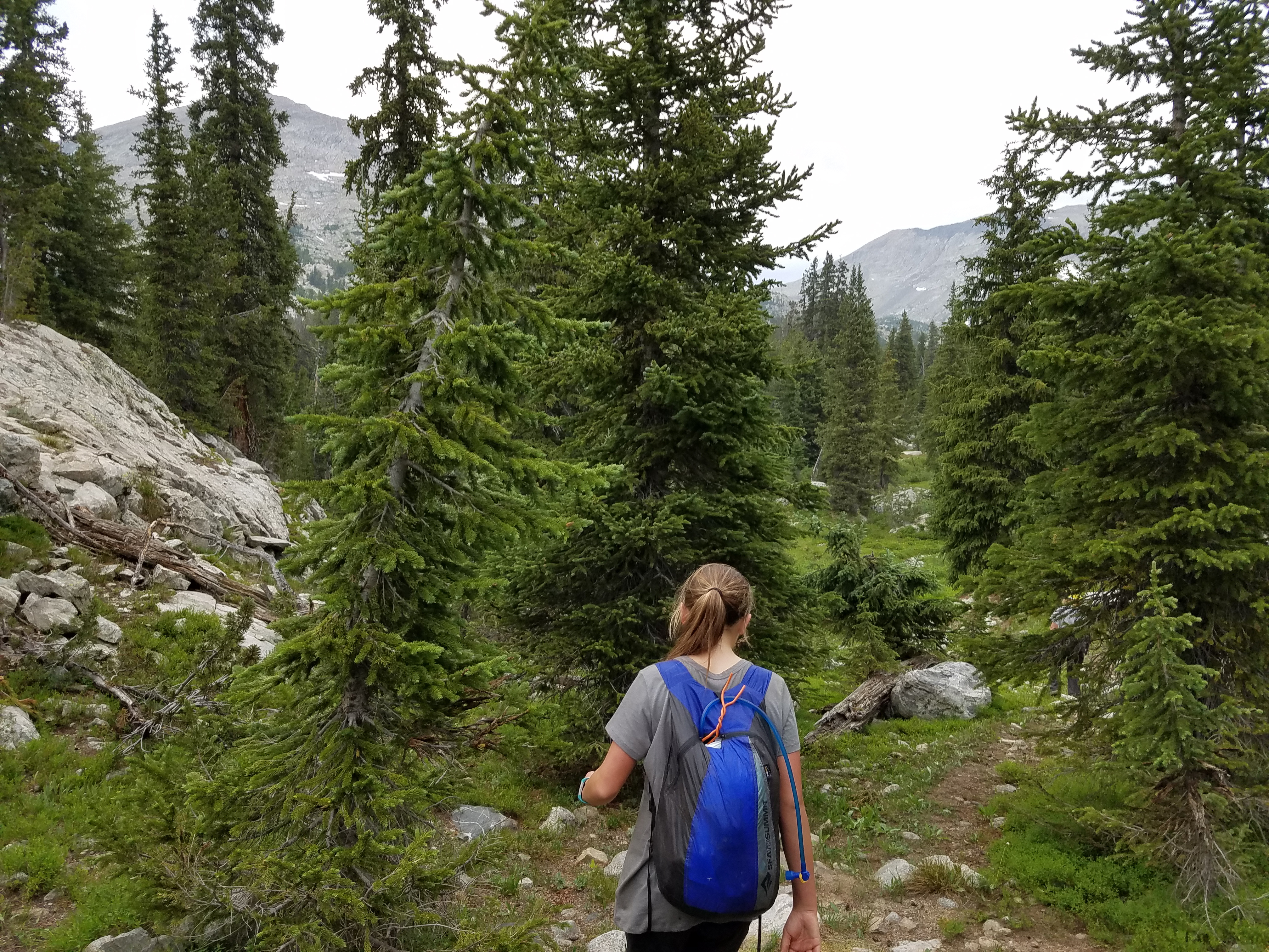 2017 Wind River Trip - Day 2 - Boulder Lake to Mt. Victor Basecamp (17.53 Miles, 4003 ft. Climb) (Wind River Range, Wyoming) 