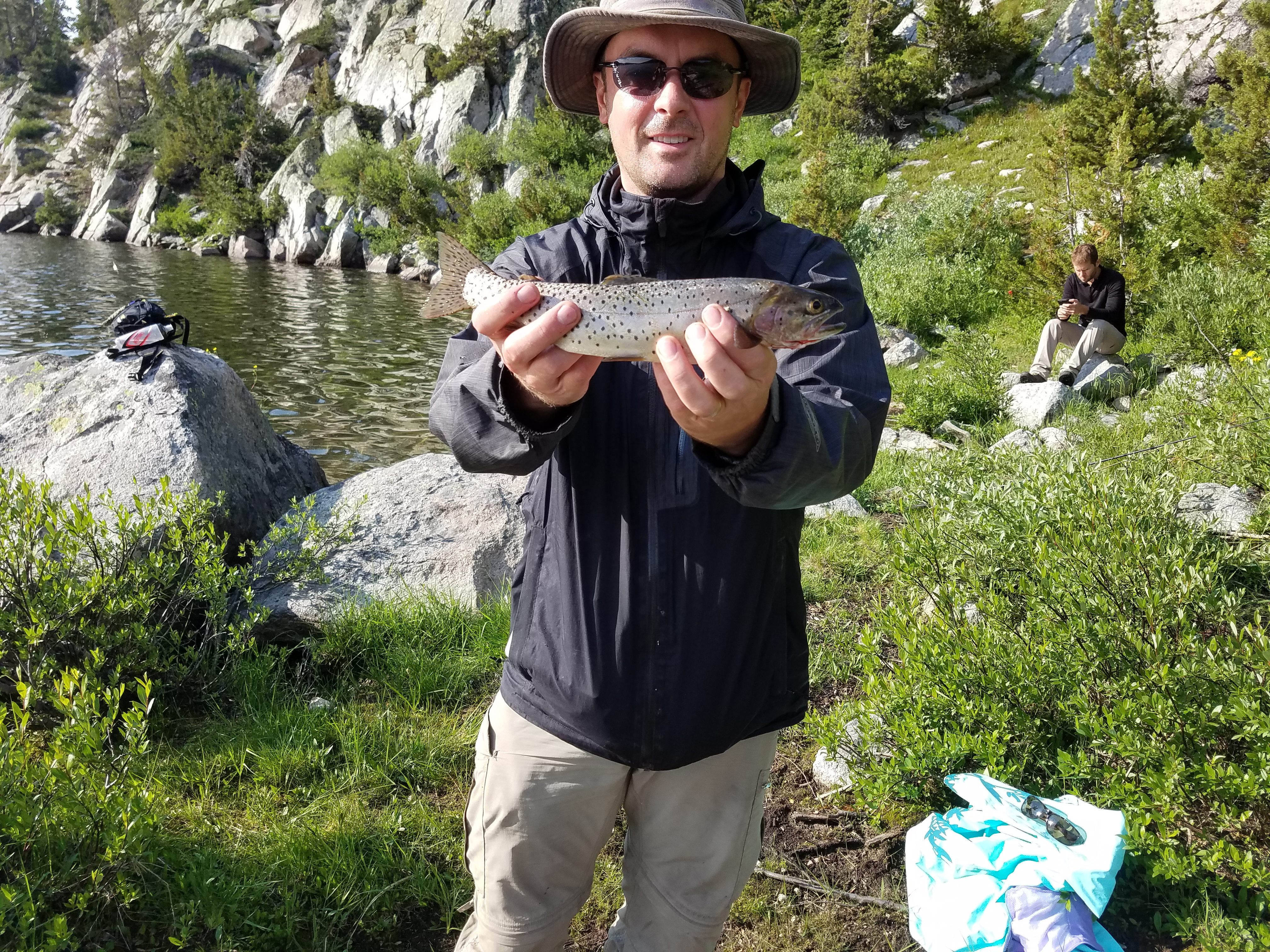 2017 Wind River Trip - Day 3 - Setting up Camp, Hailstorm, Fishing at Victor Lake, Swimming Like A Bald Eagle, Fresh Fish for Dinner (Wind River Range, Wyoming)