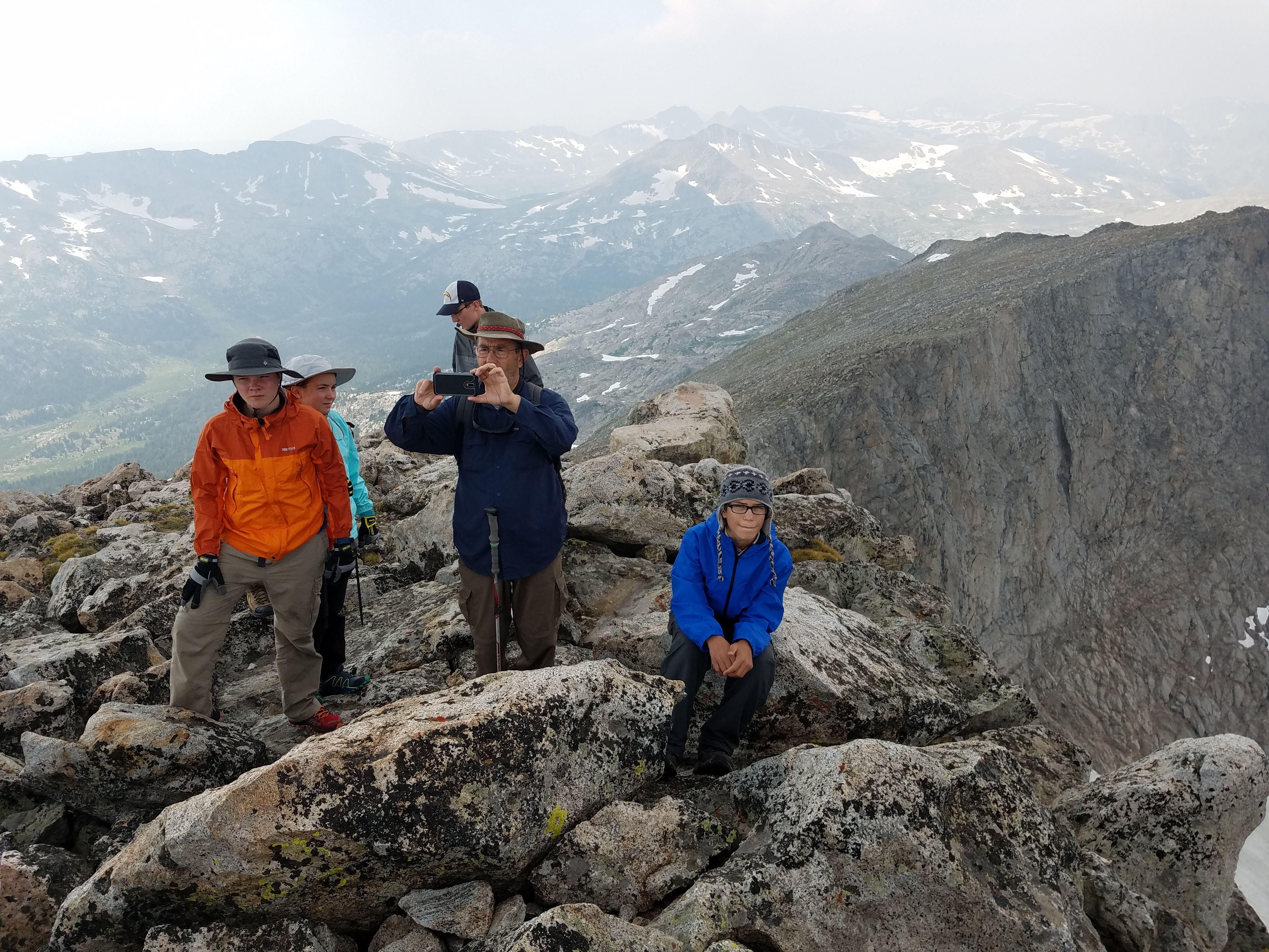 2017 Wind River Trip - Day 4 - Climbing Mount Victor (12,244 ft. Summit), American Pika, Richard's 1978 Fishing License, Mark's 1979 Driving Permit, Meteor Shower (Wind River Range, Wyoming)