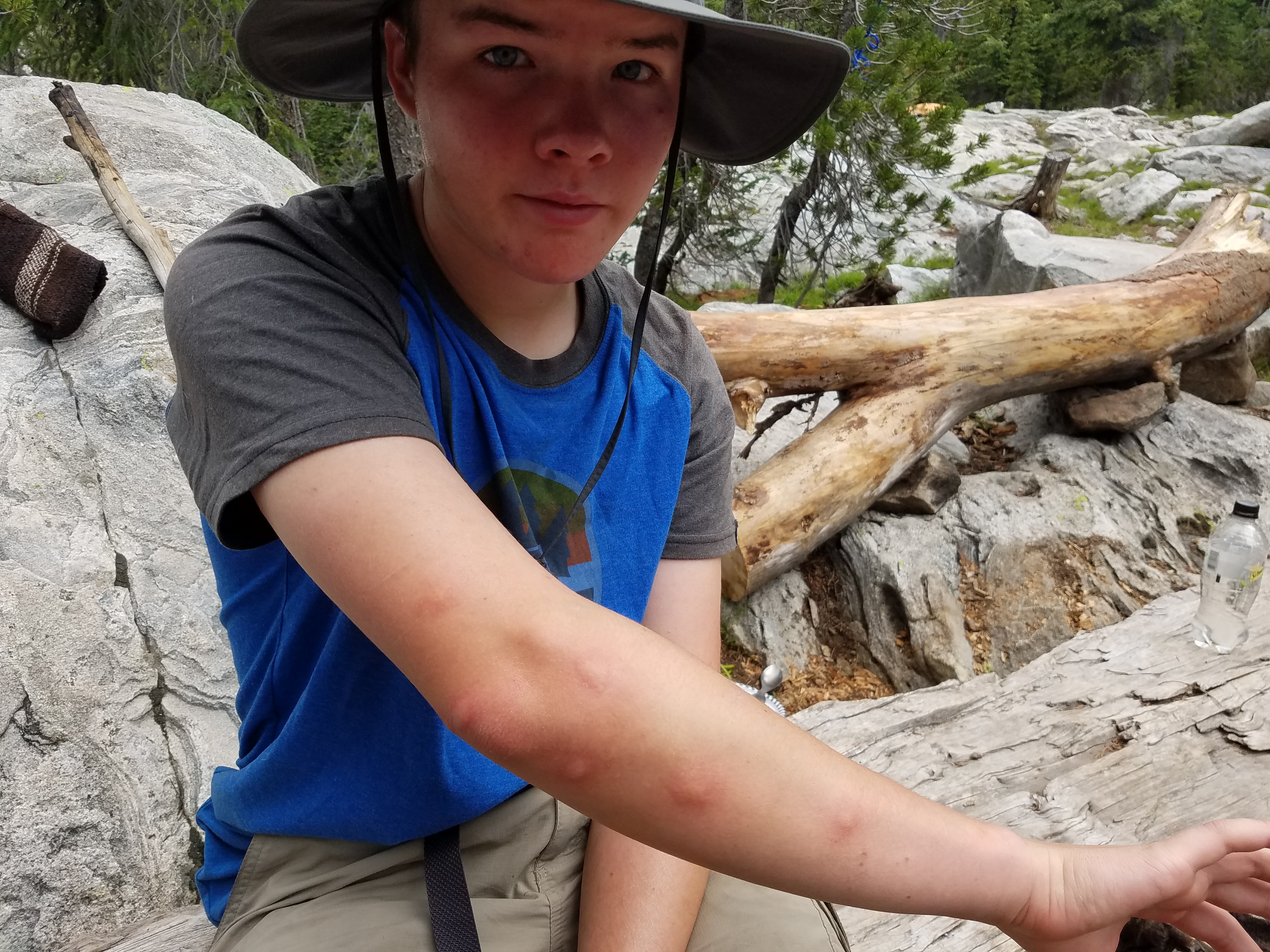 2017 Wind River Trip - Day 5 - Long Lake, Europe Canyon, Polar Bear Plunge into Glacier Lake (32 degree Fahrenheit water, 11,057 ft. elevation), Continental Divide, Fishing Lake 10542 (Wind River Range, Wyoming)