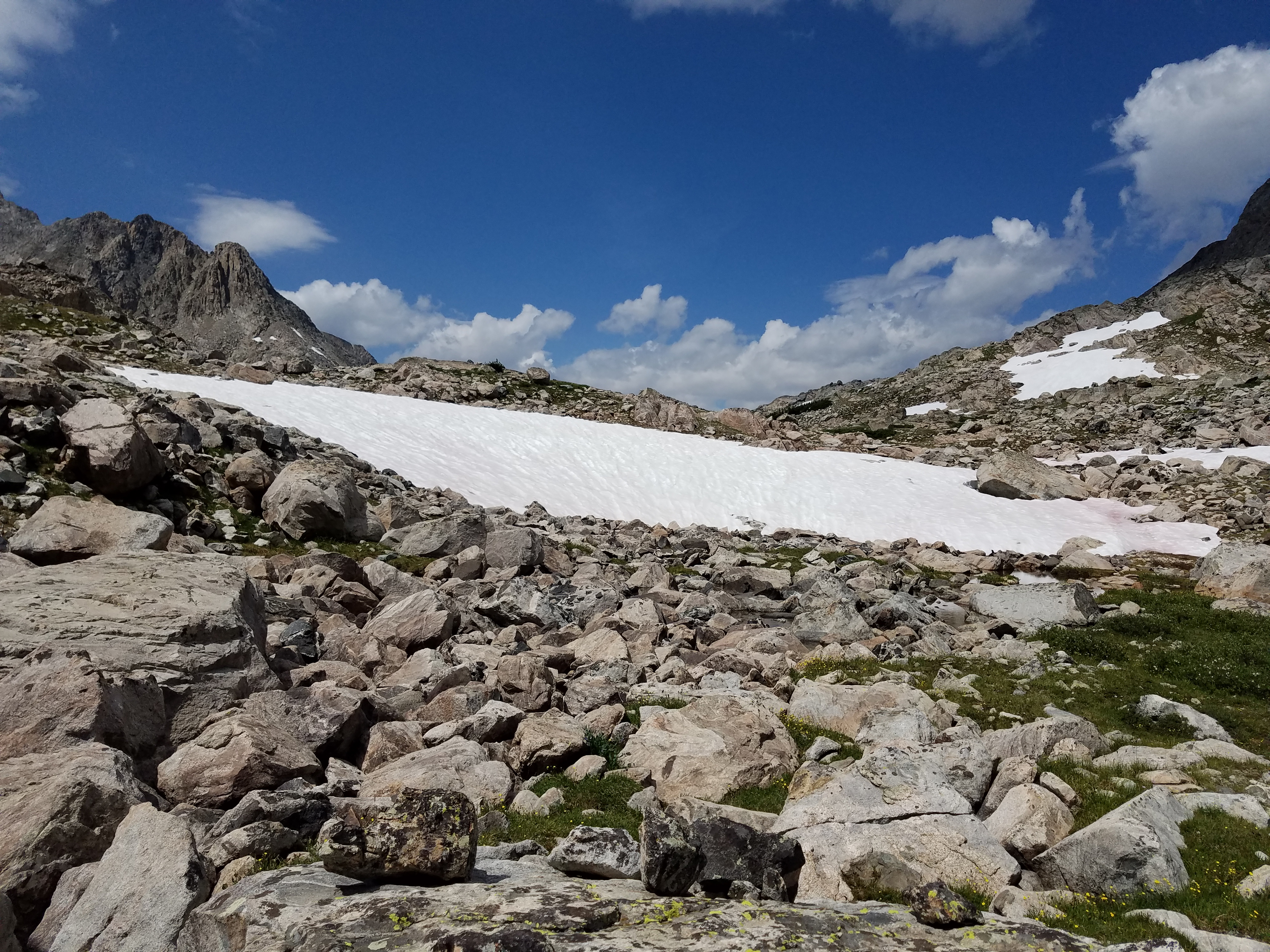 2017 Wind River Trip - Day 5 - Long Lake, Europe Canyon, Polar Bear Plunge into Glacier Lake (32 degree Fahrenheit water, 11,057 ft. elevation), Continental Divide, Fishing Lake 10542 (Wind River Range, Wyoming)