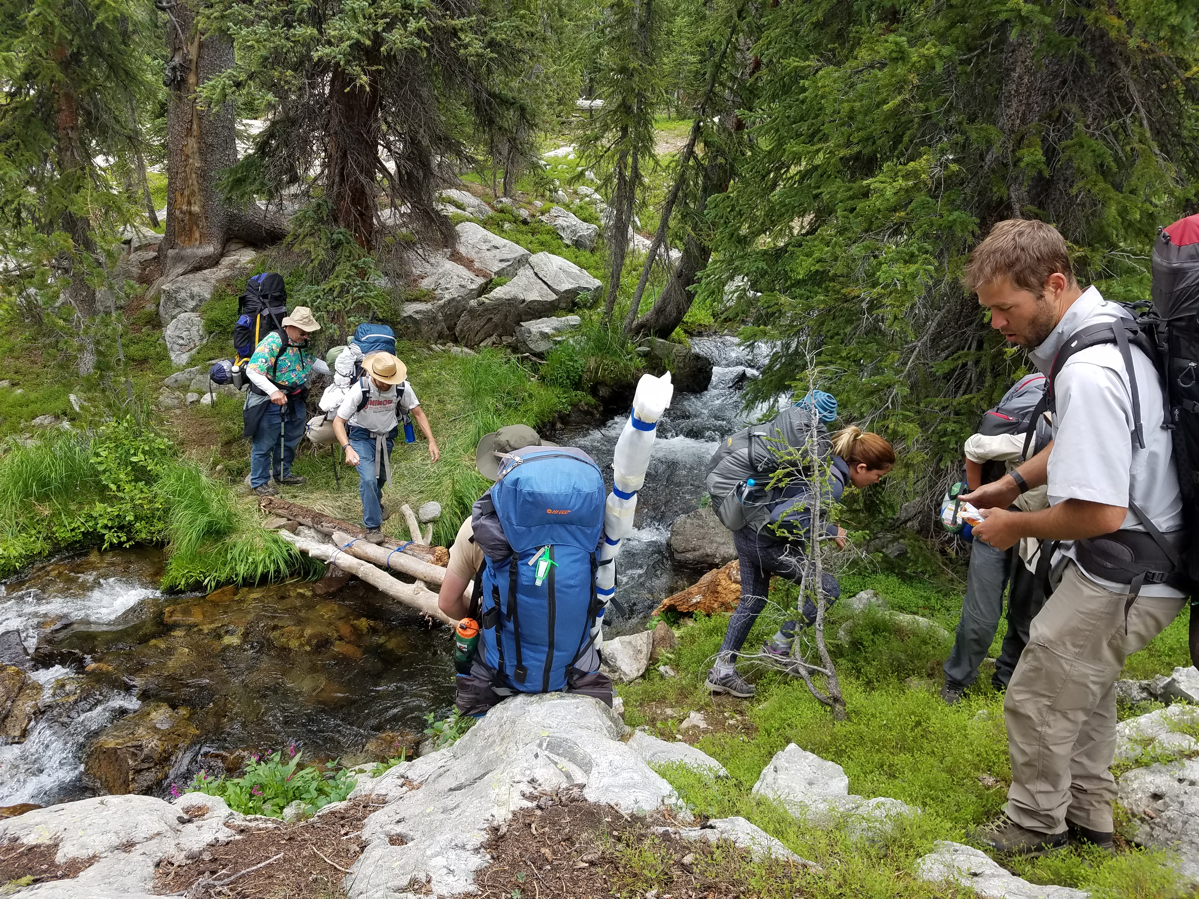 2017 Wind River Trip - Day 7 - Mount Victor Base Camp to Coyote Lake, Zack's Bloody Nose, Old Cabin (Wind River Range, Wyoming)