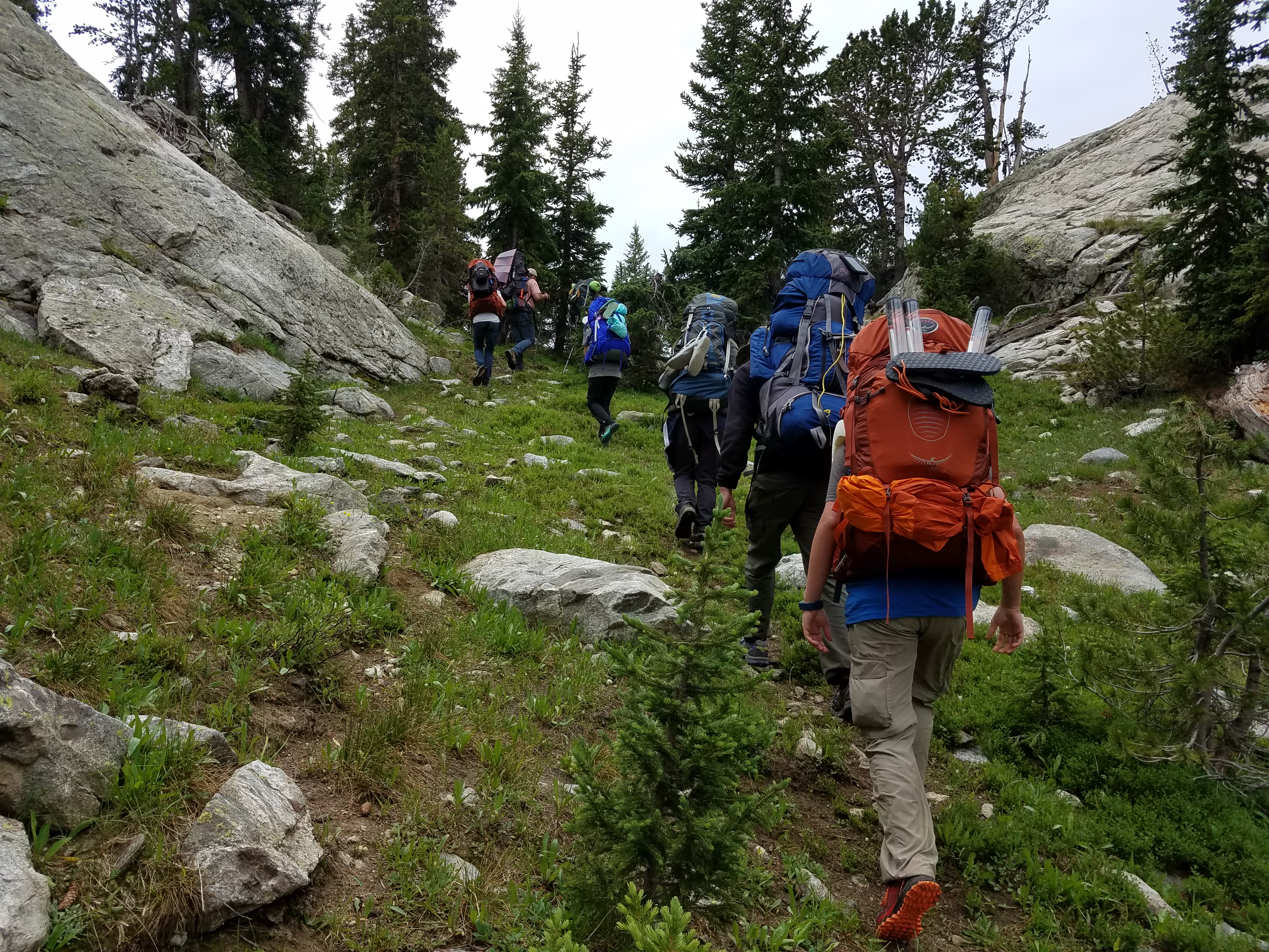 2017 Wind River Trip - Day 7 - Mount Victor Base Camp to Coyote Lake, Zack's Bloody Nose, Old Cabin (Wind River Range, Wyoming)