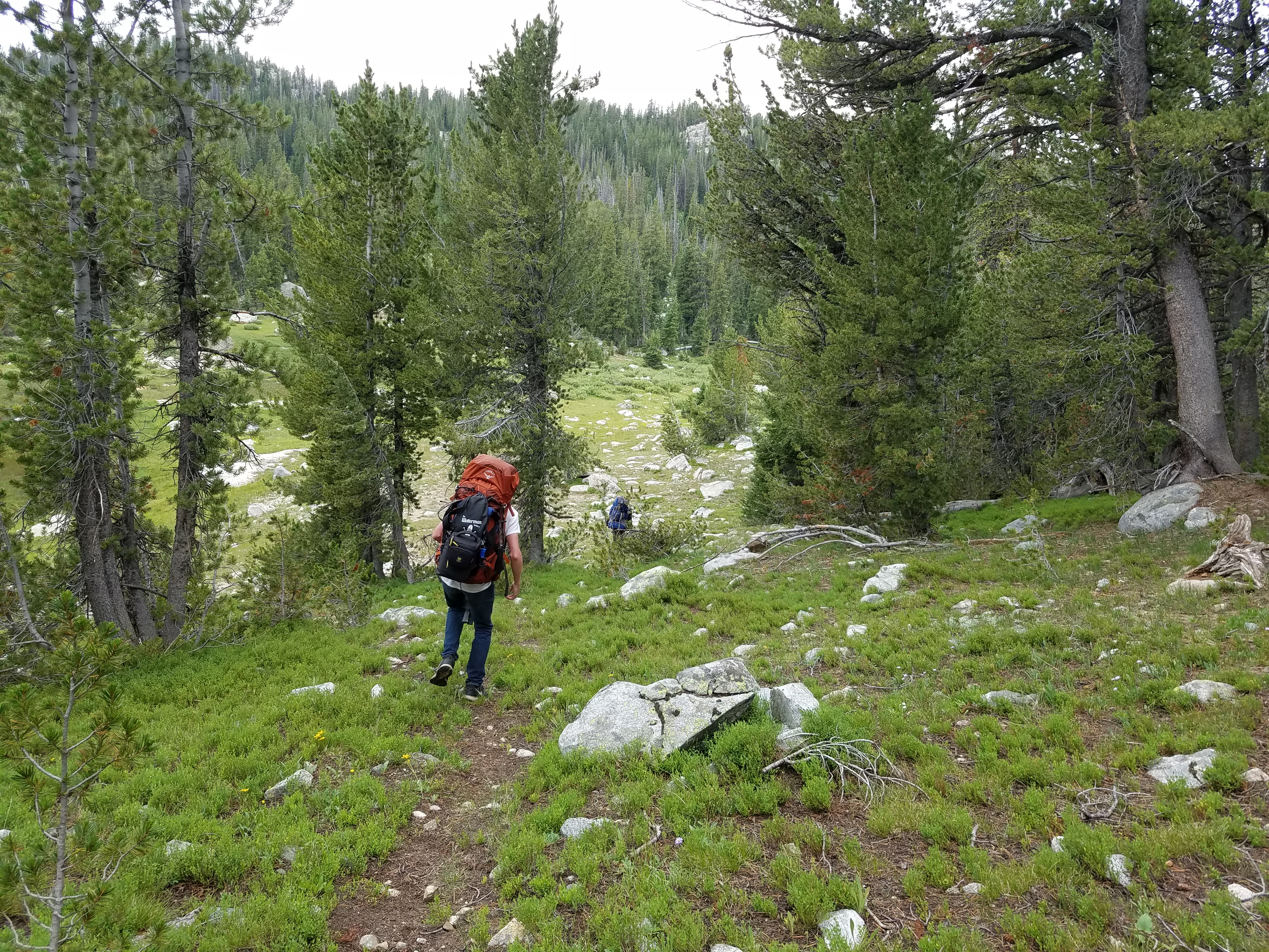 2017 Wind River Trip - Day 7 - Mount Victor Base Camp to Coyote Lake, Zack's Bloody Nose, Old Cabin (Wind River Range, Wyoming)