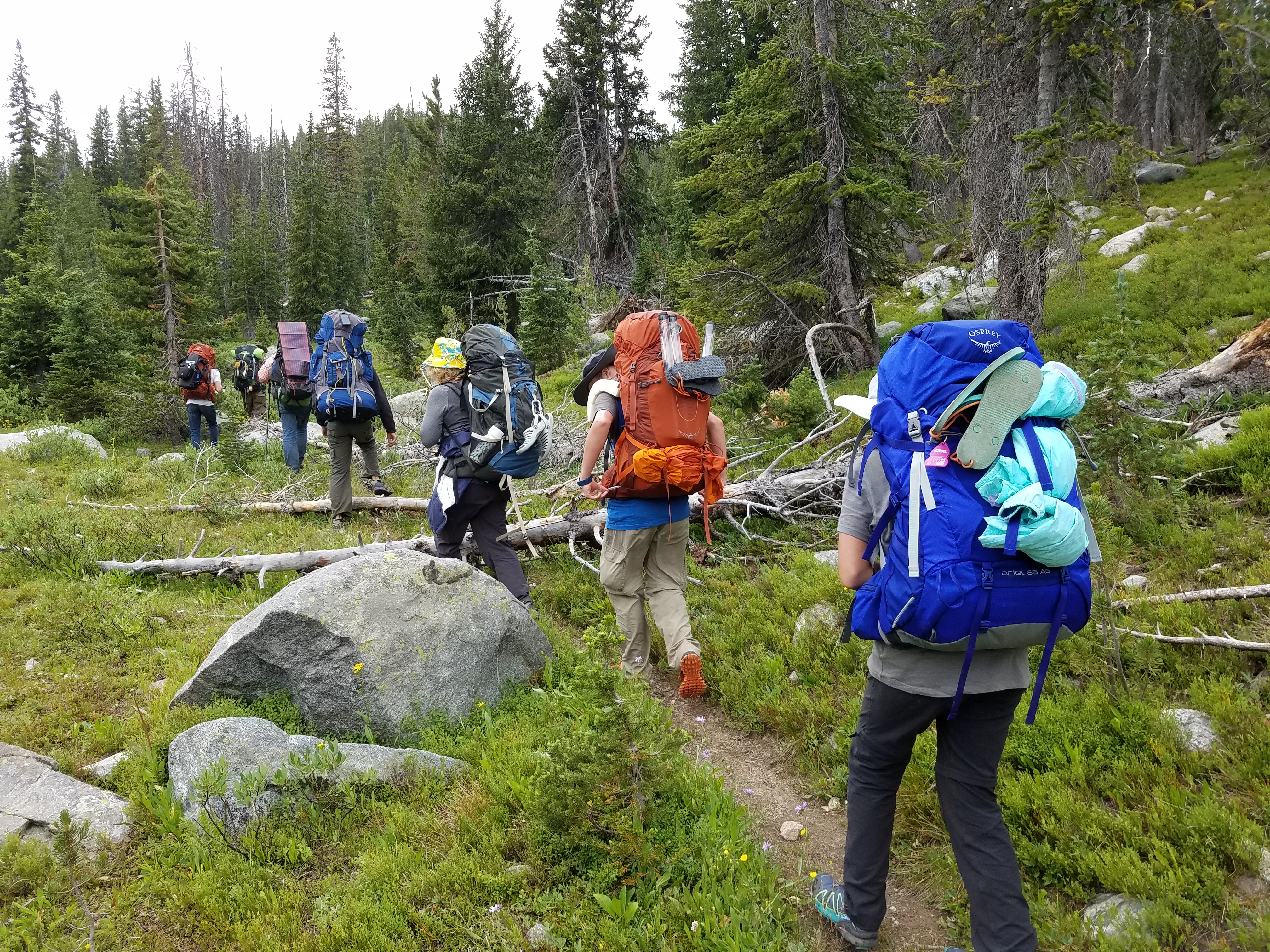 2017 Wind River Trip - Day 7 - Mount Victor Base Camp to Coyote Lake, Zack's Bloody Nose, Old Cabin (Wind River Range, Wyoming)