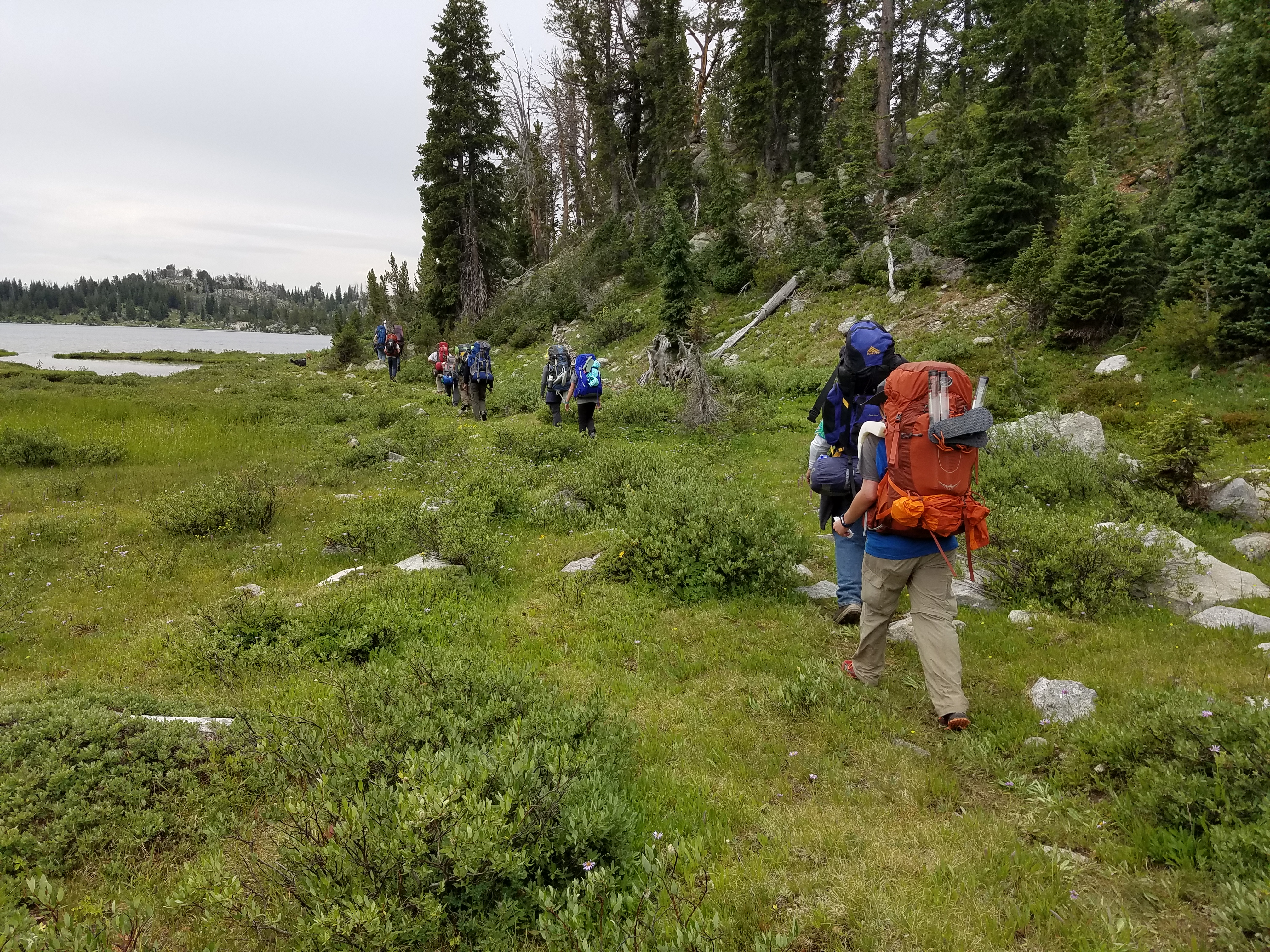 2017 Wind River Trip - Day 7 - Mount Victor Base Camp to Coyote Lake, Zack's Bloody Nose, Old Cabin (Wind River Range, Wyoming)