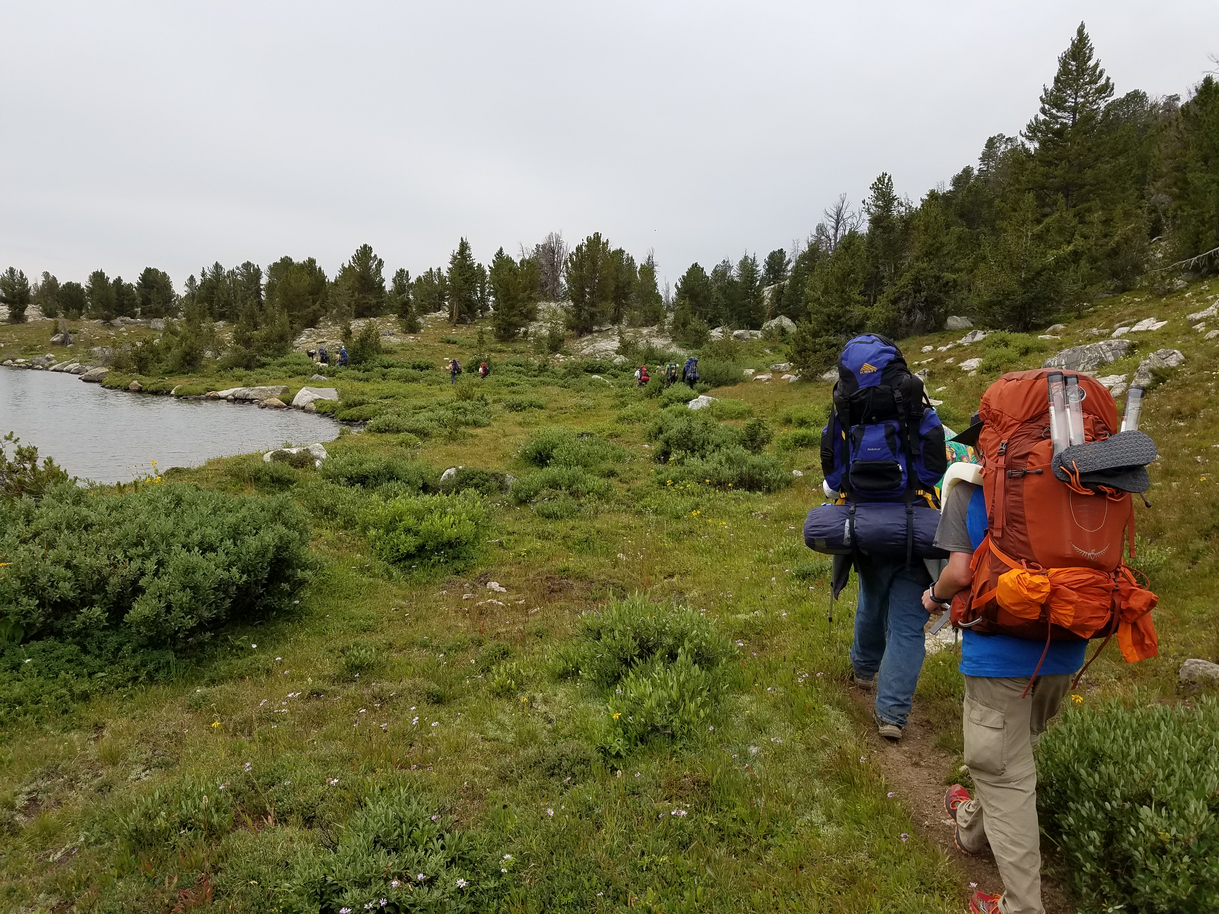 2017 Wind River Trip - Day 7 - Mount Victor Base Camp to Coyote Lake, Zack's Bloody Nose, Old Cabin (Wind River Range, Wyoming)