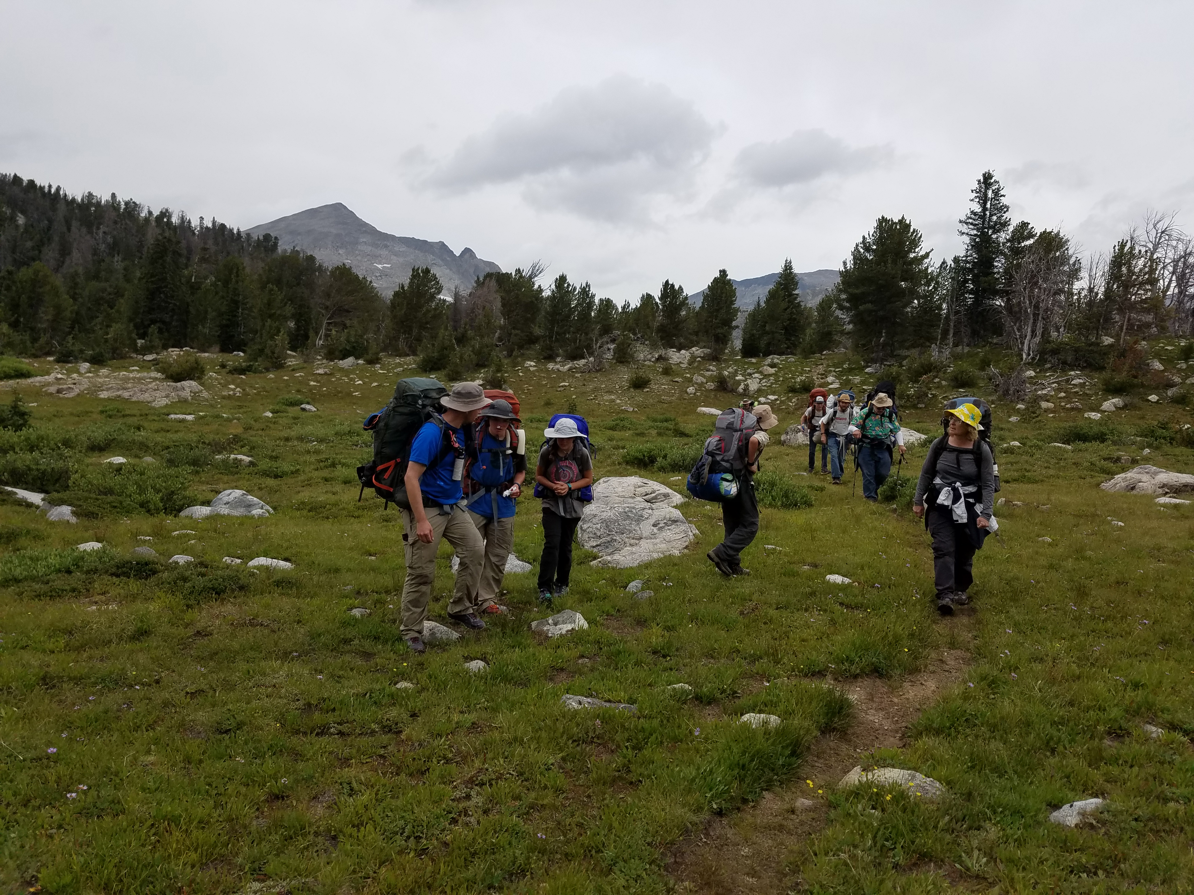 2017 Wind River Trip - Day 7 - Mount Victor Base Camp to Coyote Lake, Zack's Bloody Nose, Old Cabin (Wind River Range, Wyoming)