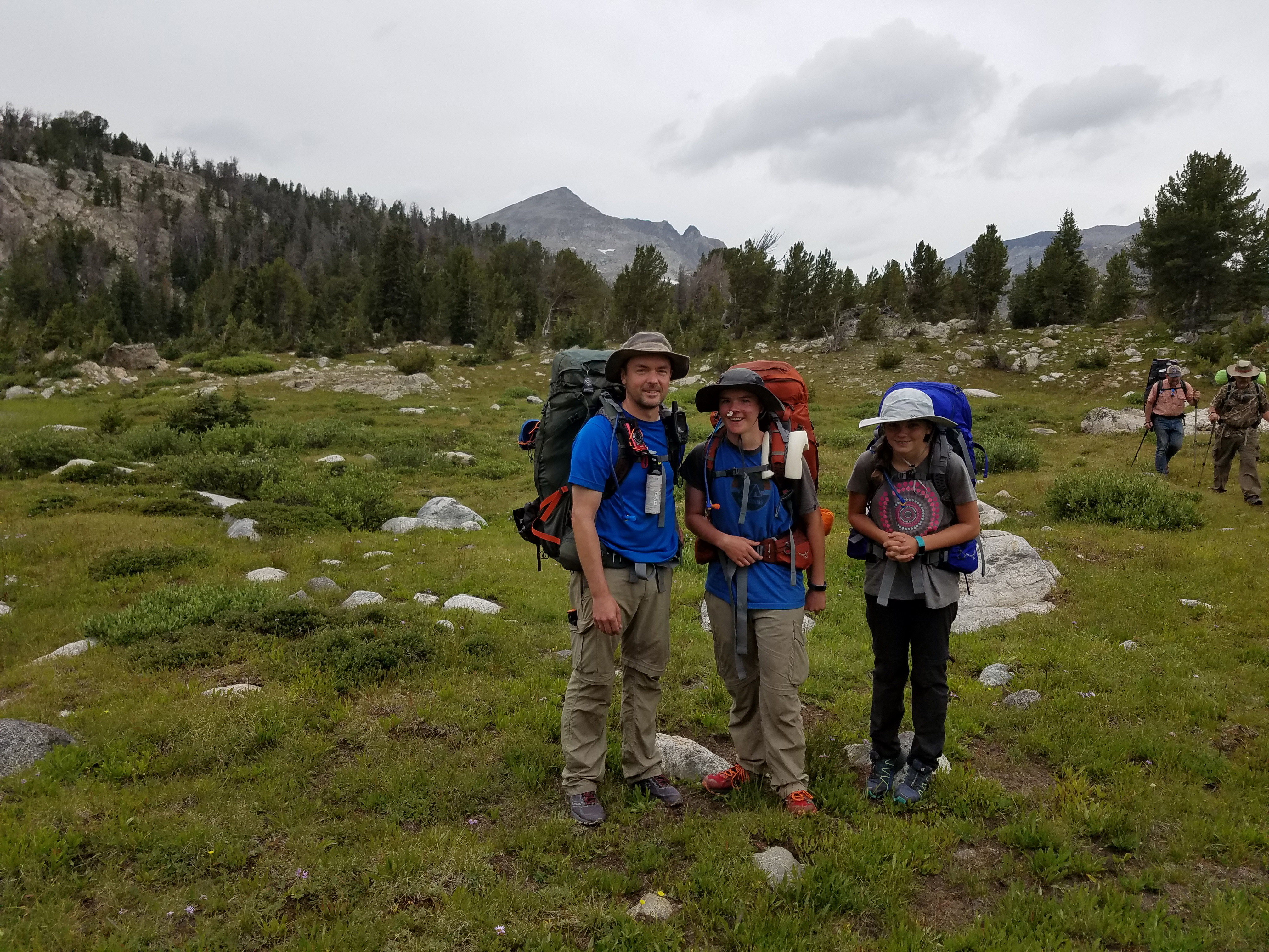 2017 Wind River Trip - Day 7 - Mount Victor Base Camp to Coyote Lake, Zack's Bloody Nose, Old Cabin (Wind River Range, Wyoming)