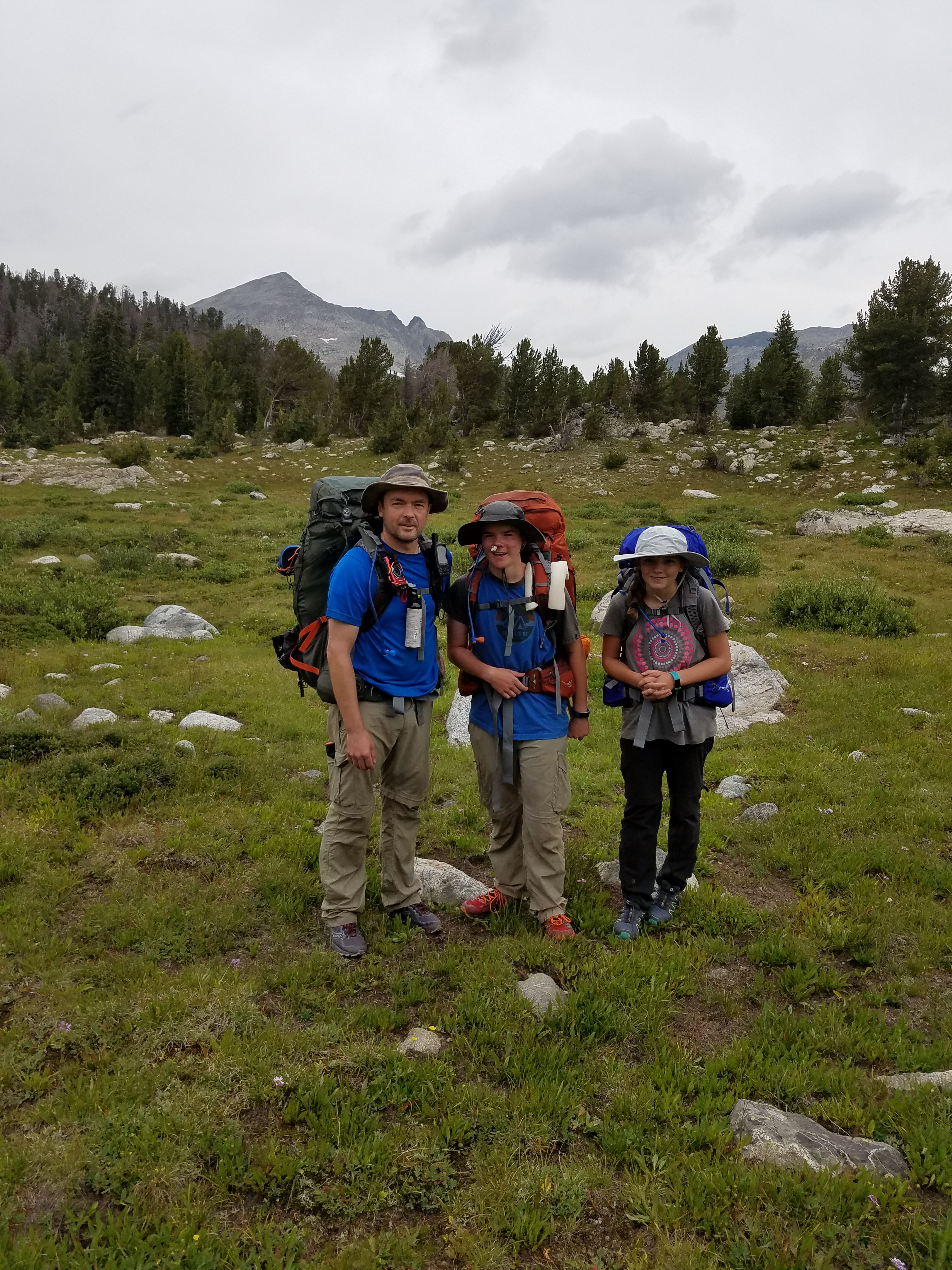 2017 Wind River Trip - Day 7 - Mount Victor Base Camp to Coyote Lake, Zack's Bloody Nose, Old Cabin (Wind River Range, Wyoming)