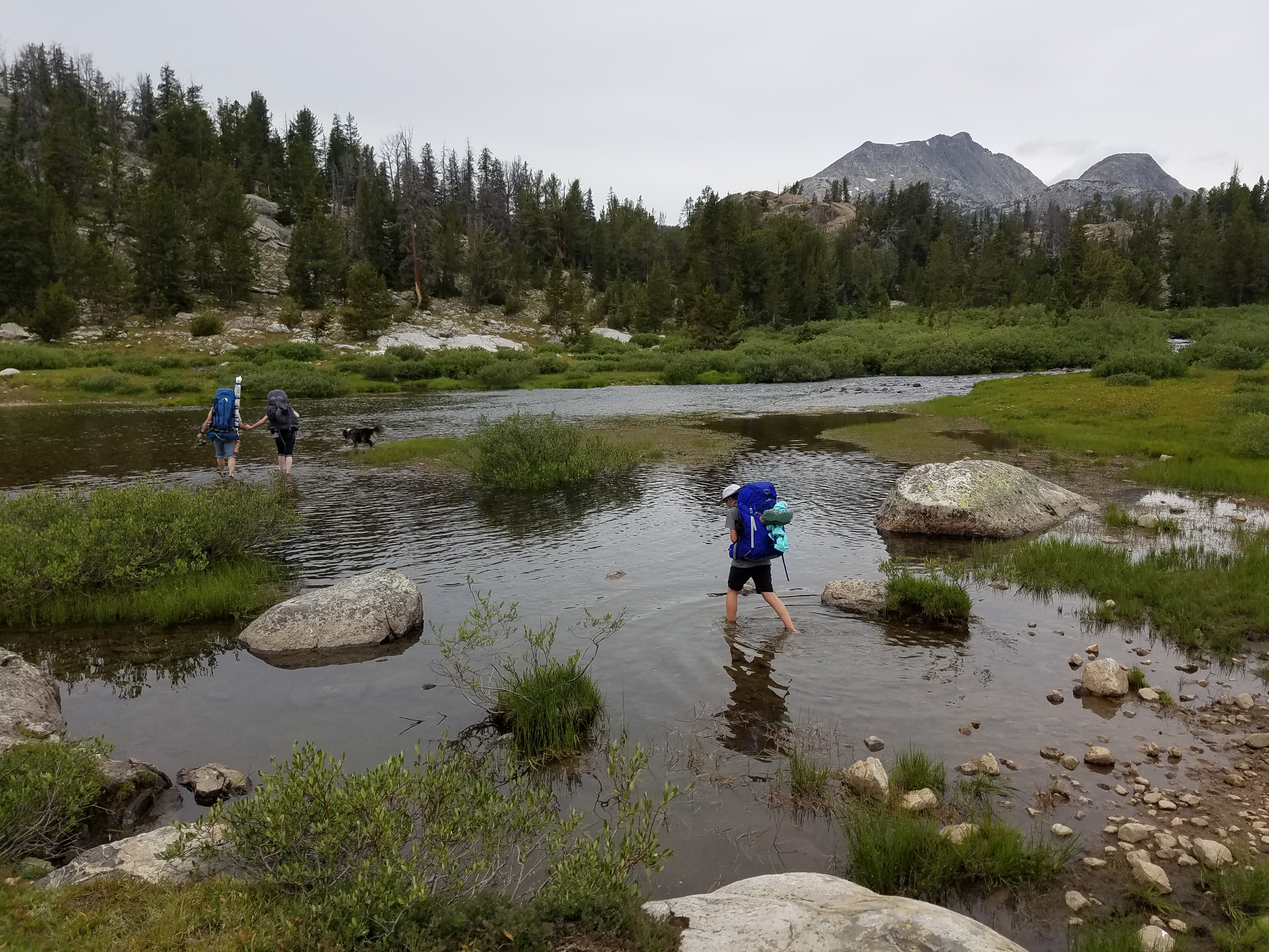 2017 Wind River Trip - Day 7 - Mount Victor Base Camp to Coyote Lake, Zack's Bloody Nose, Old Cabin (Wind River Range, Wyoming)