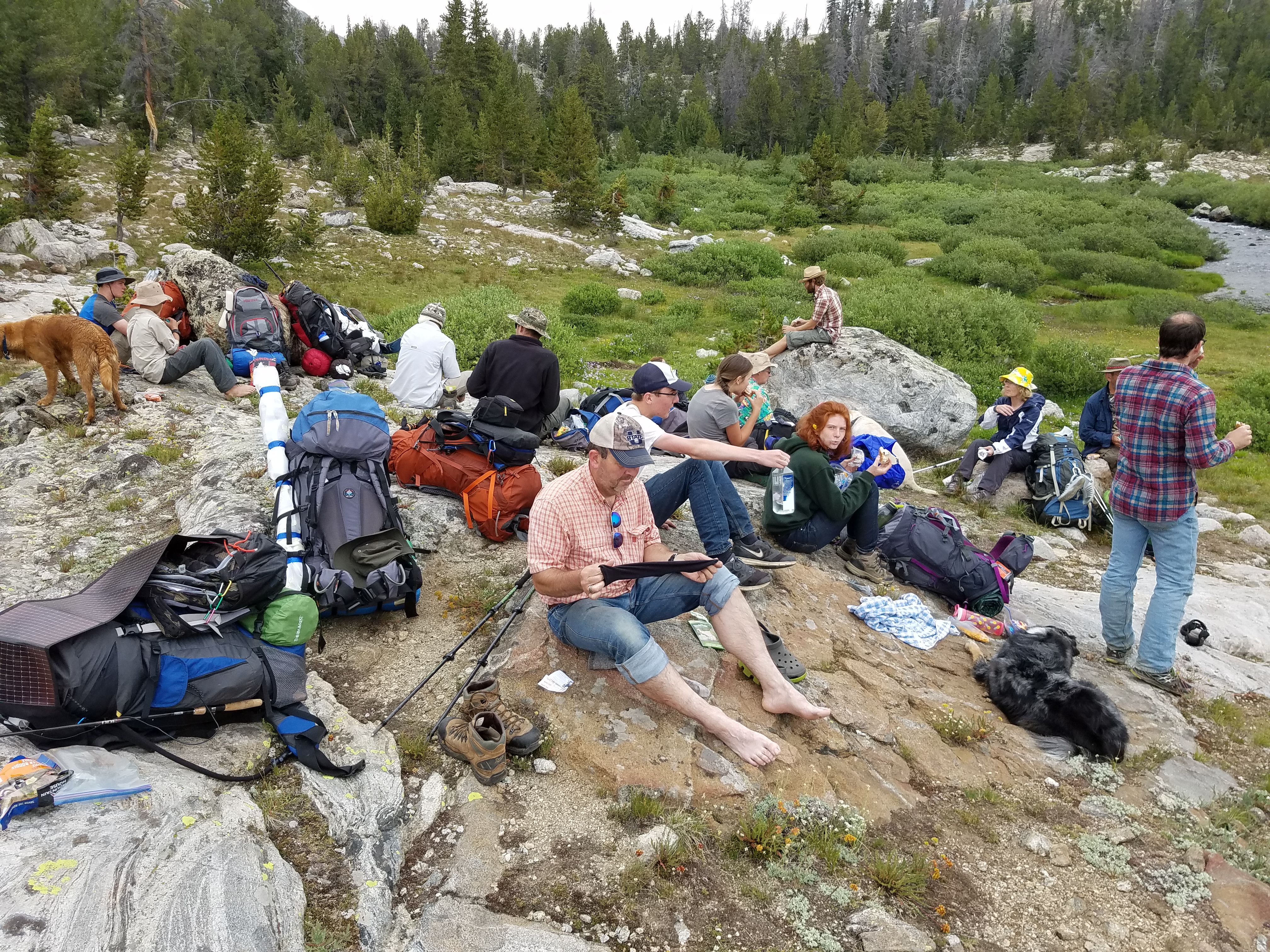 2017 Wind River Trip - Day 7 - Mount Victor Base Camp to Coyote Lake, Zack's Bloody Nose, Old Cabin (Wind River Range, Wyoming)