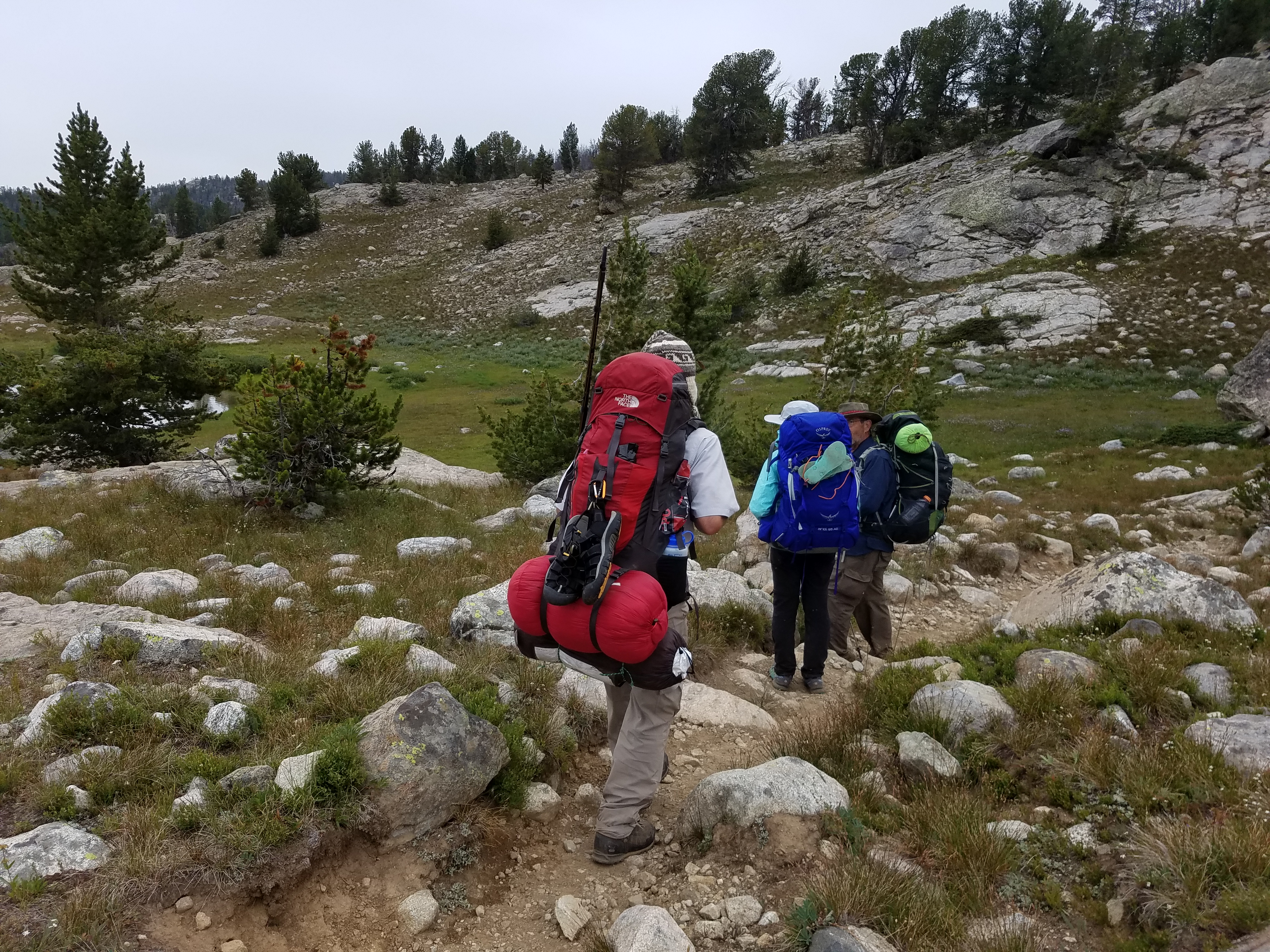 2017 Wind River Trip - Day 7 - Mount Victor Base Camp to Coyote Lake, Zack's Bloody Nose, Old Cabin (Wind River Range, Wyoming)