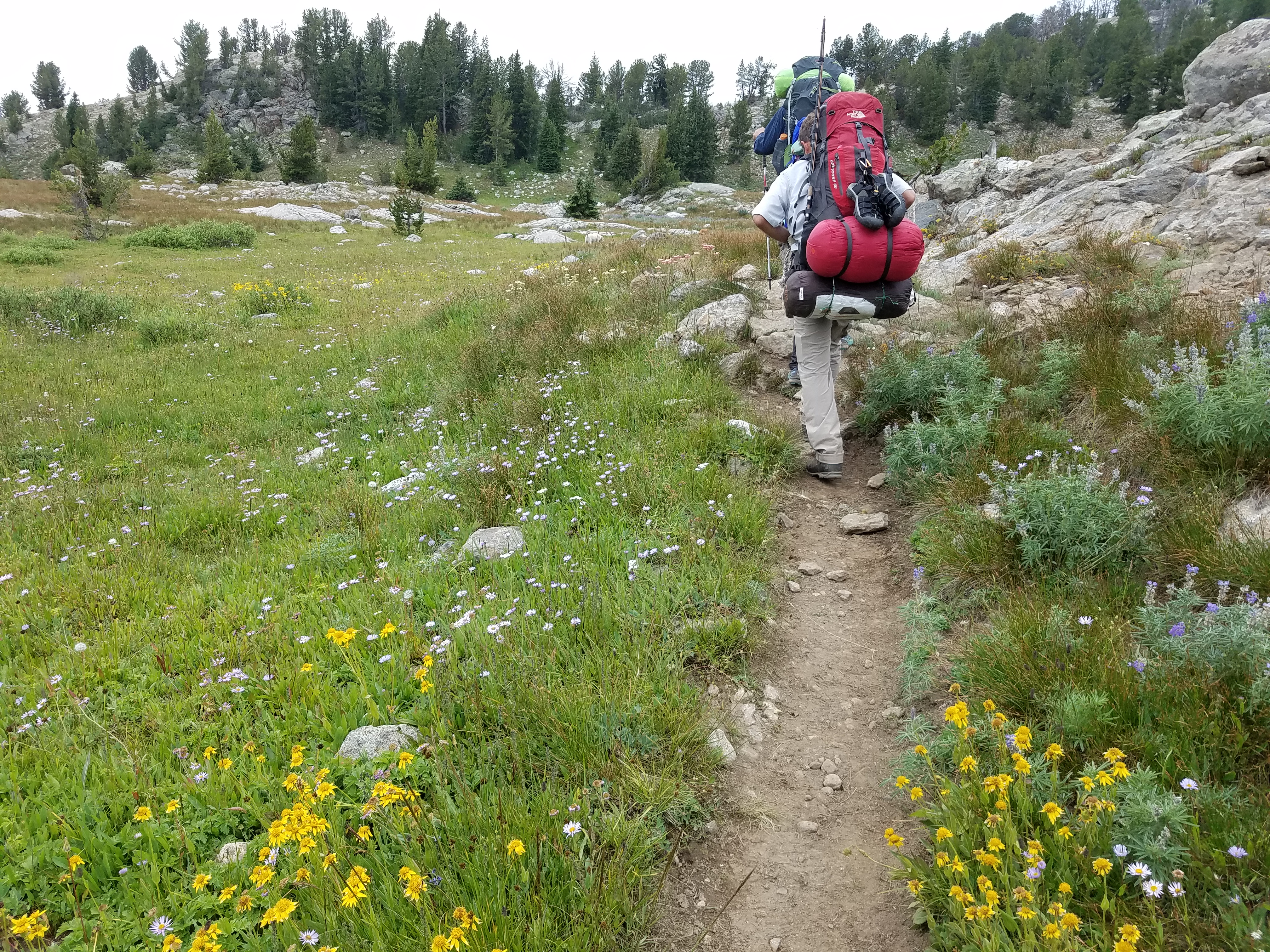 2017 Wind River Trip - Day 7 - Mount Victor Base Camp to Coyote Lake, Zack's Bloody Nose, Old Cabin (Wind River Range, Wyoming)