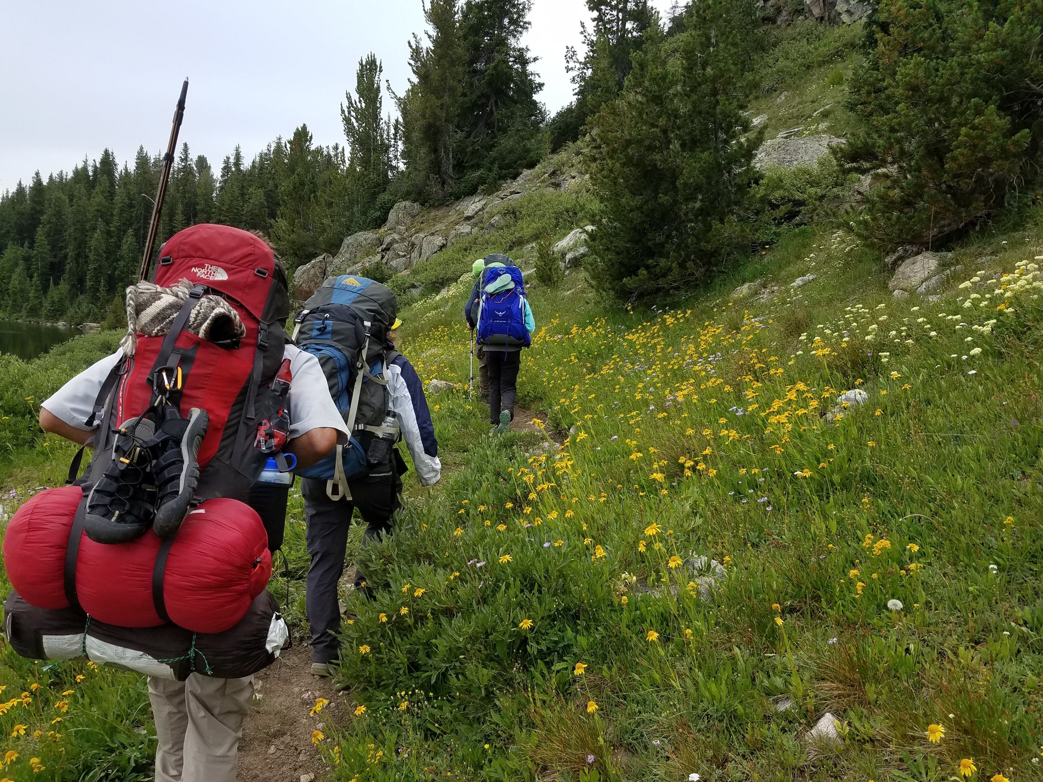 2017 Wind River Trip - Day 7 - Mount Victor Base Camp to Coyote Lake, Zack's Bloody Nose, Old Cabin (Wind River Range, Wyoming)