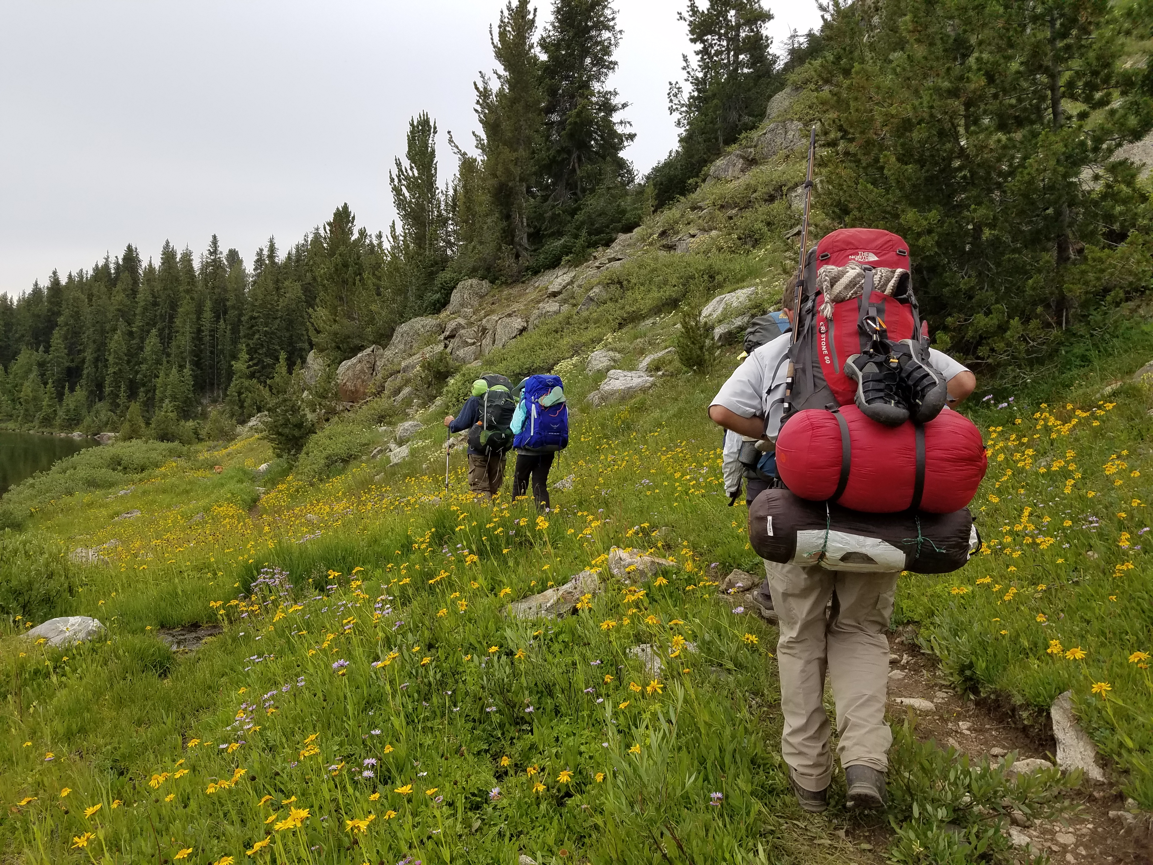 2017 Wind River Trip - Day 7 - Mount Victor Base Camp to Coyote Lake, Zack's Bloody Nose, Old Cabin (Wind River Range, Wyoming)