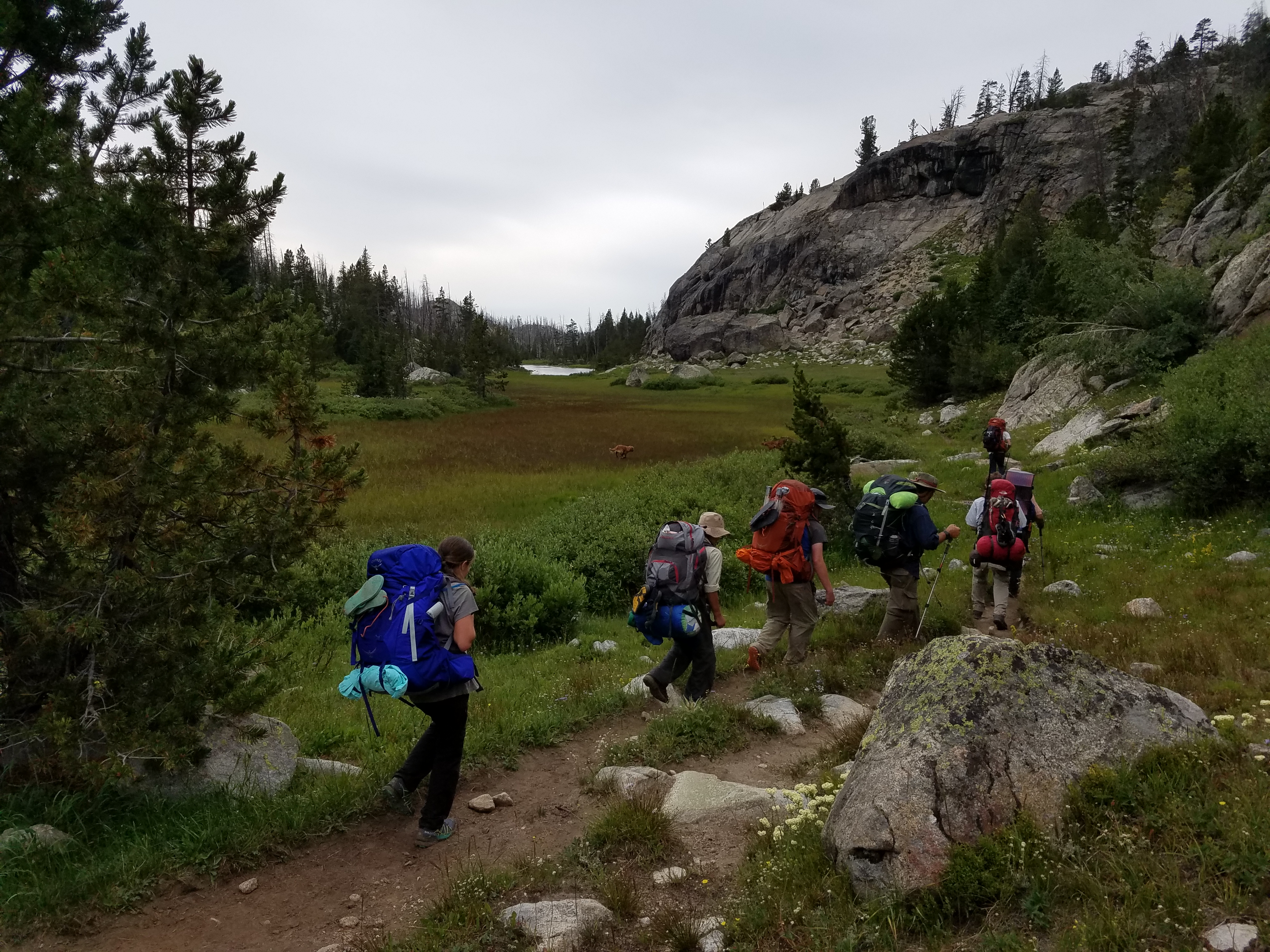 2017 Wind River Trip - Day 7 - Mount Victor Base Camp to Coyote Lake, Zack's Bloody Nose, Old Cabin (Wind River Range, Wyoming)