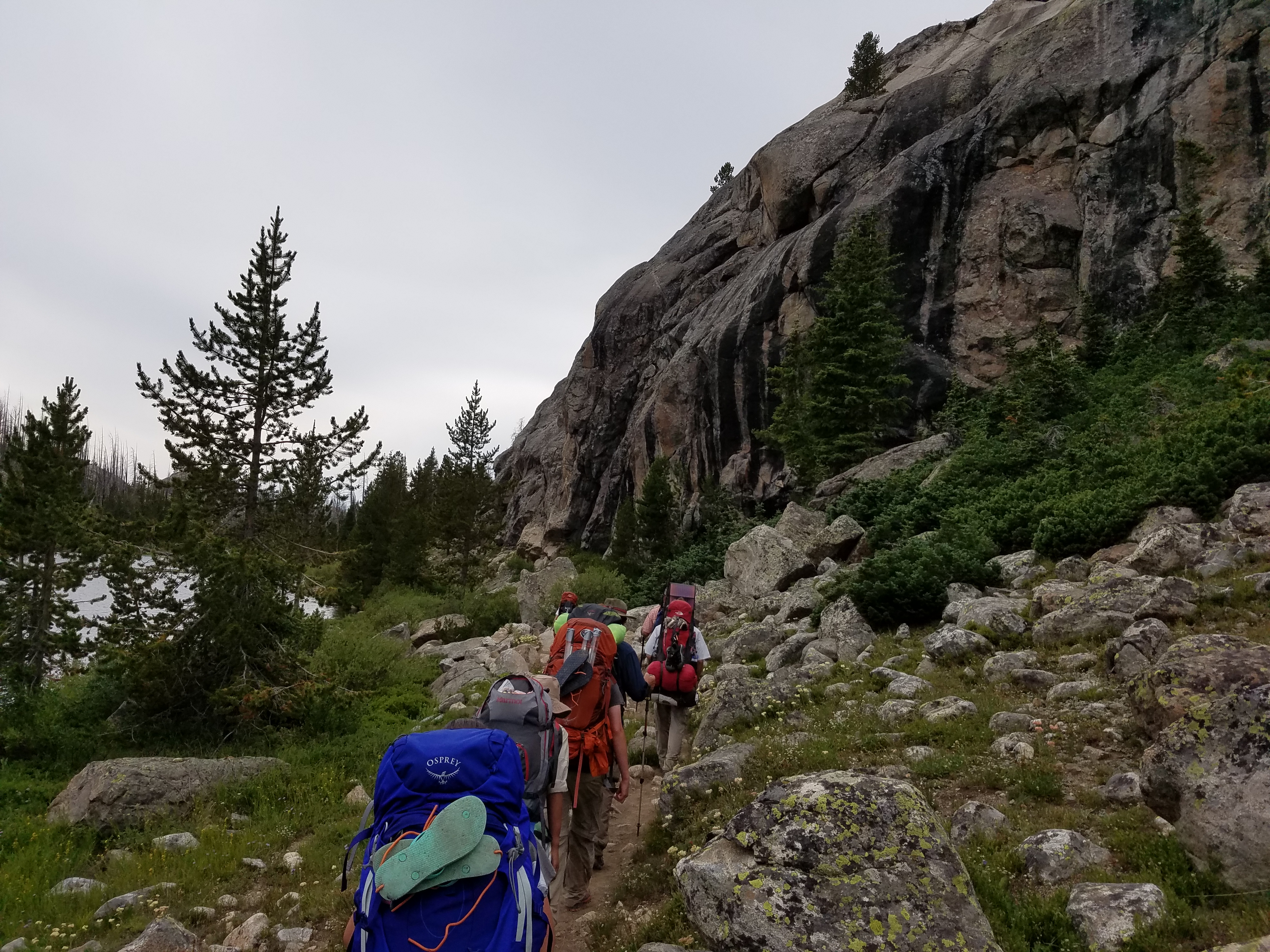 2017 Wind River Trip - Day 7 - Mount Victor Base Camp to Coyote Lake, Zack's Bloody Nose, Old Cabin (Wind River Range, Wyoming)