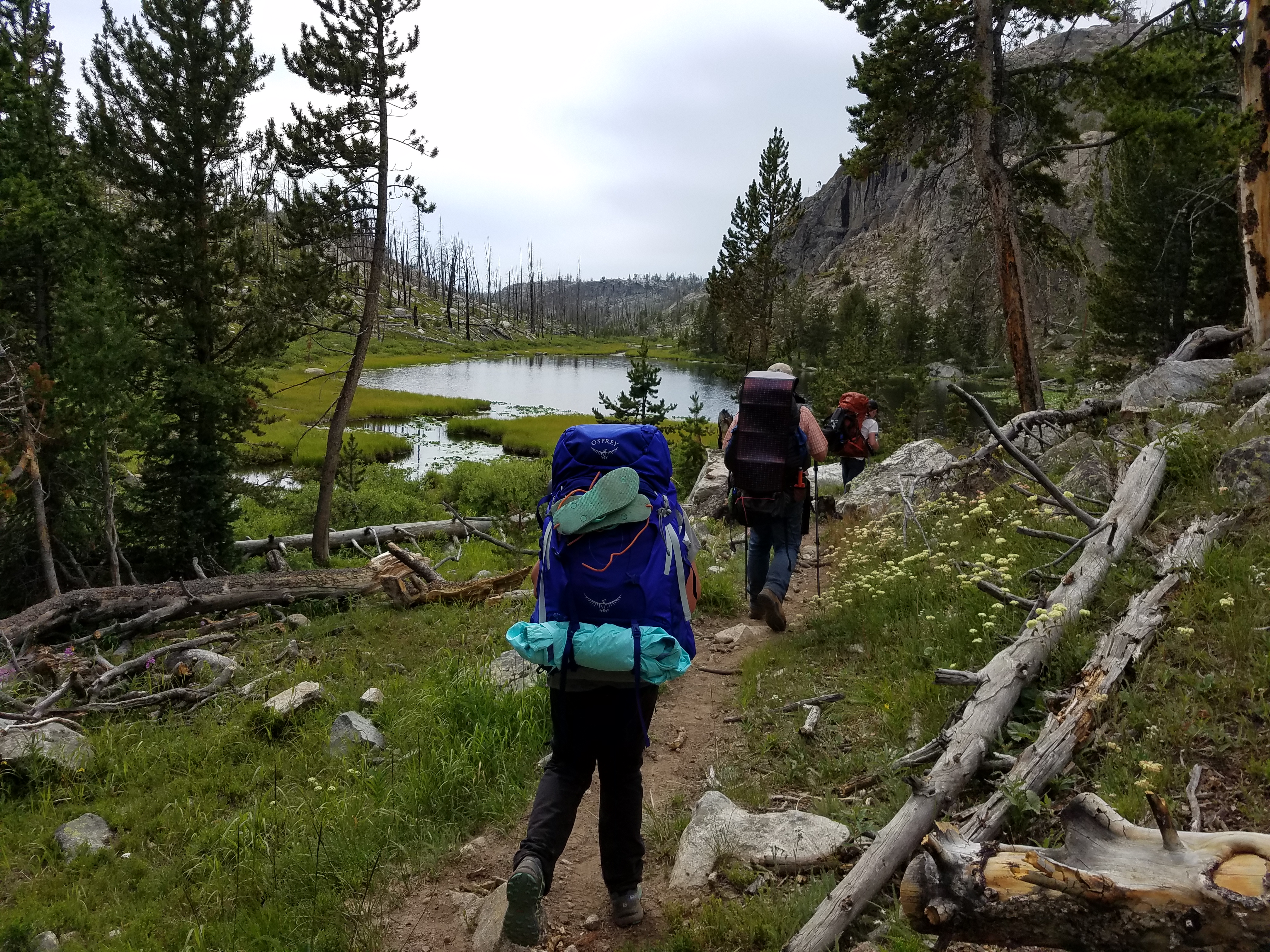 2017 Wind River Trip - Day 7 - Mount Victor Base Camp to Coyote Lake, Zack's Bloody Nose, Old Cabin (Wind River Range, Wyoming)