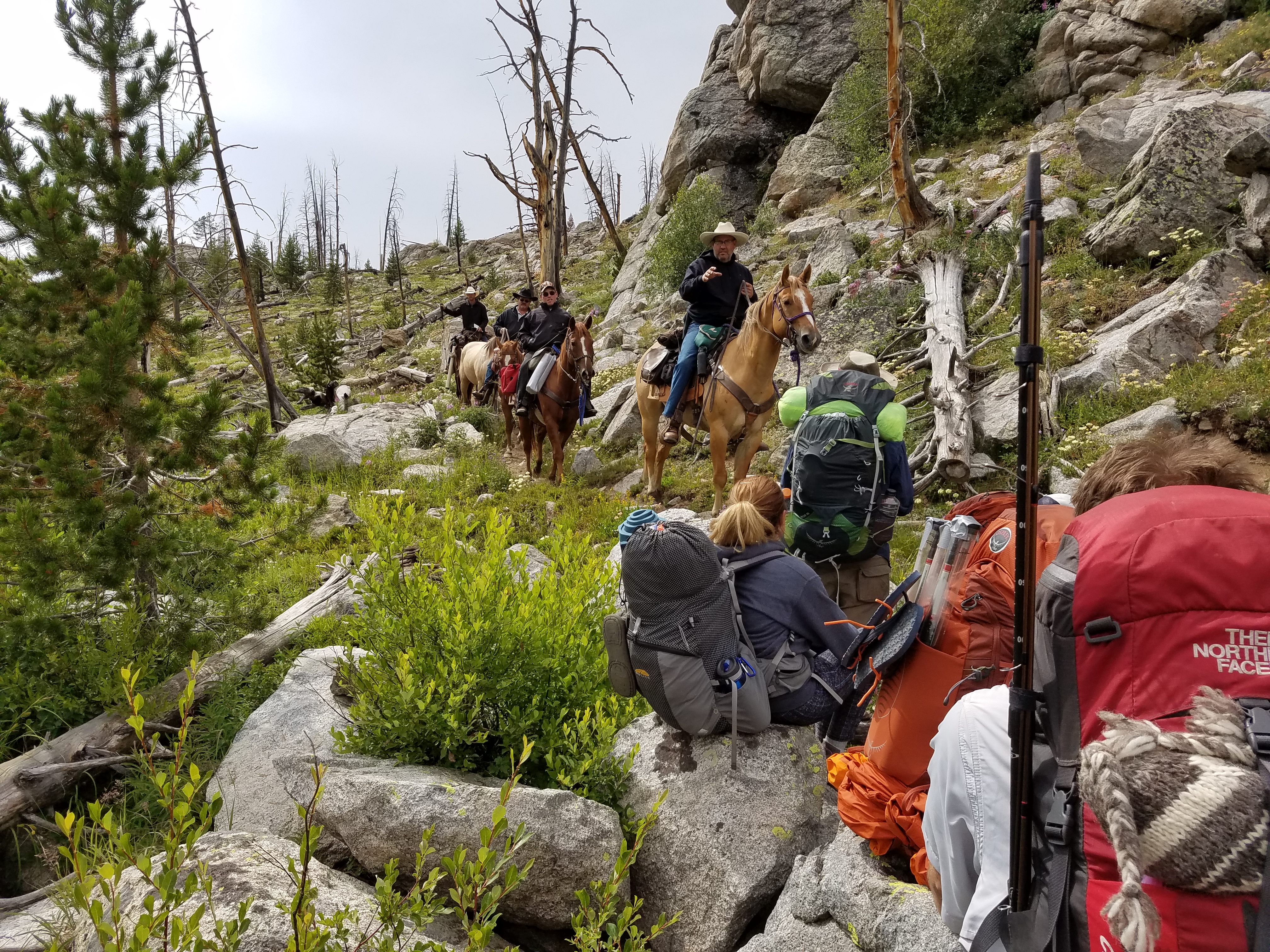 2017 Wind River Trip - Day 7 - Mount Victor Base Camp to Coyote Lake, Zack's Bloody Nose, Old Cabin (Wind River Range, Wyoming)