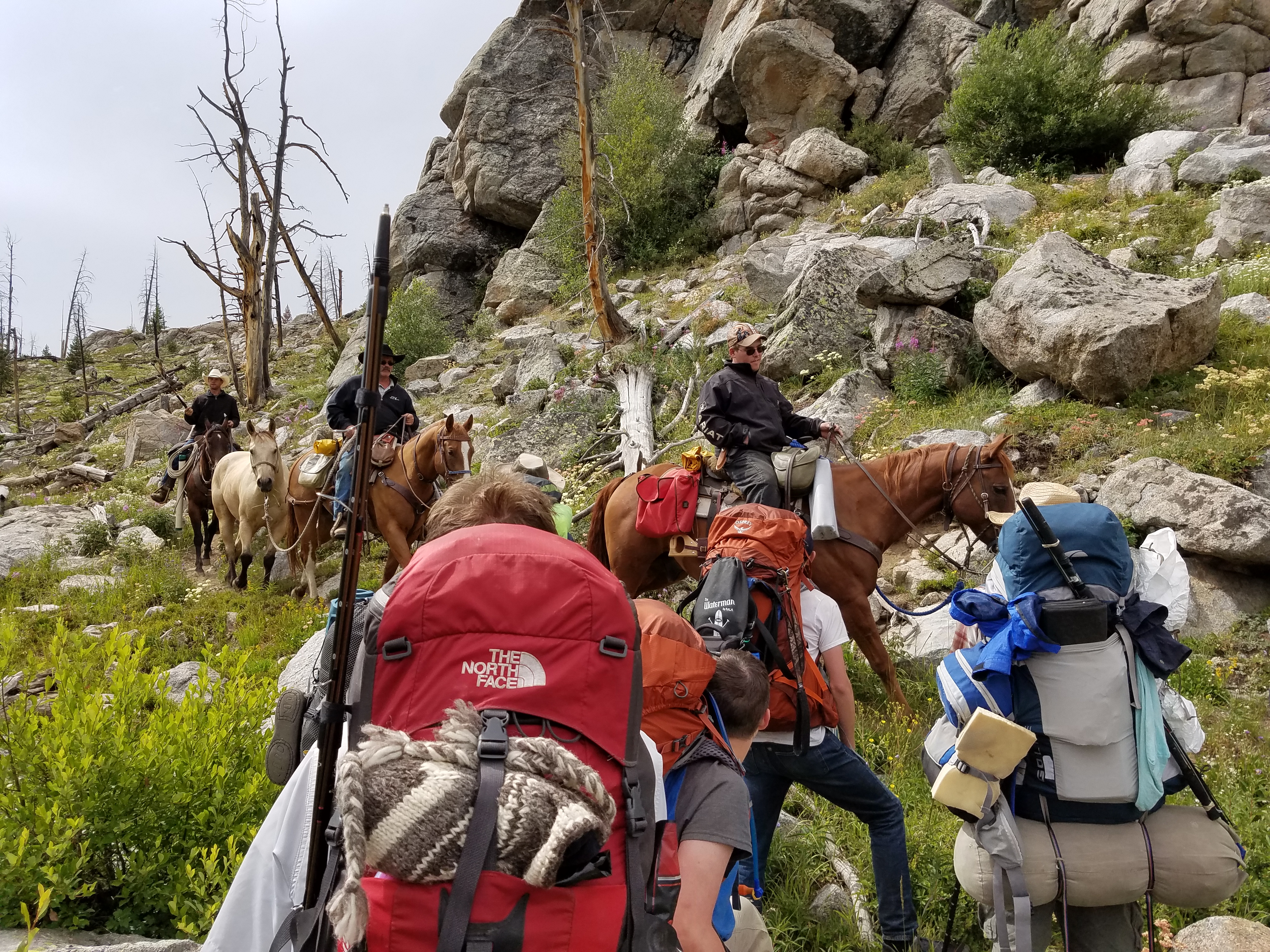 2017 Wind River Trip - Day 7 - Mount Victor Base Camp to Coyote Lake, Zack's Bloody Nose, Old Cabin (Wind River Range, Wyoming)