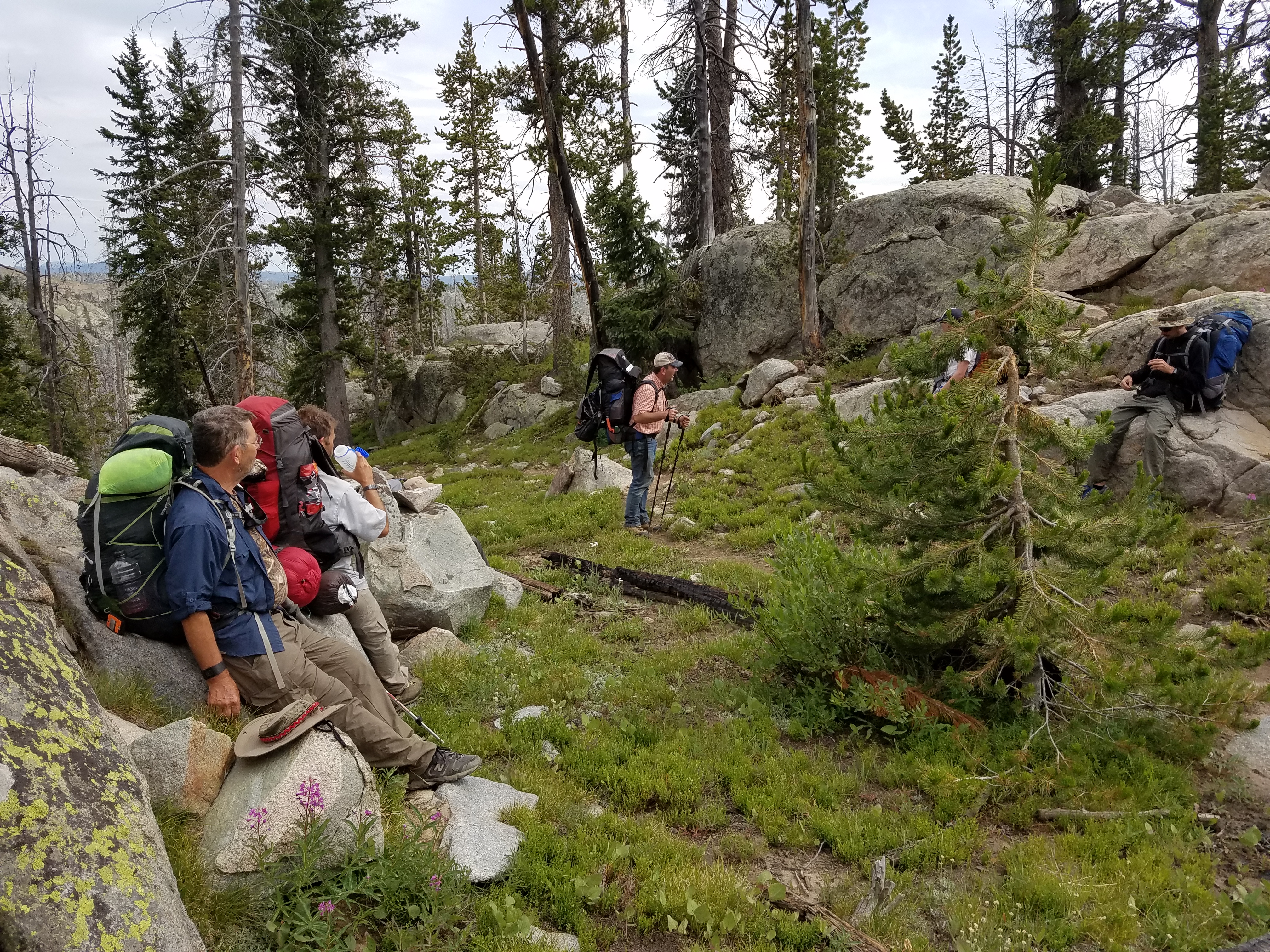 2017 Wind River Trip - Day 7 - Mount Victor Base Camp to Coyote Lake, Zack's Bloody Nose, Old Cabin (Wind River Range, Wyoming)