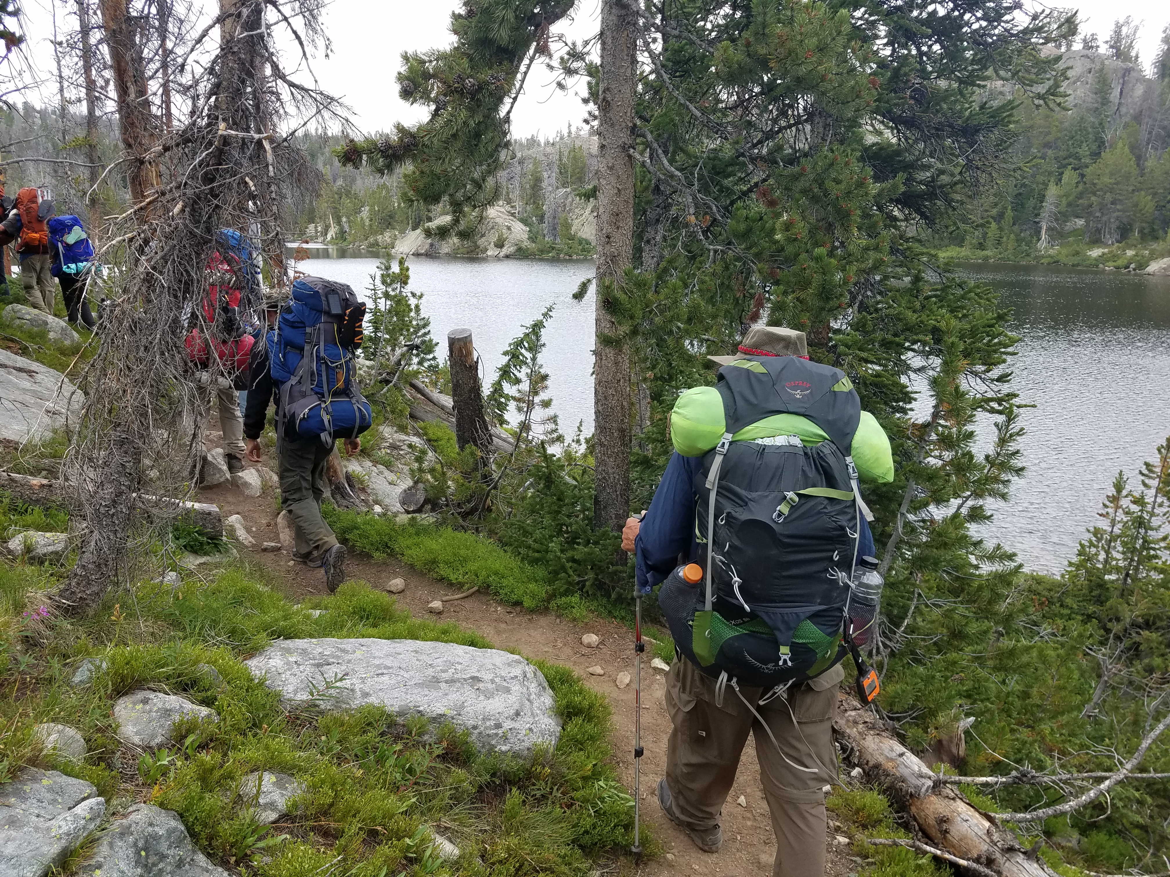 2017 Wind River Trip - Day 7 - Mount Victor Base Camp to Coyote Lake, Zack's Bloody Nose, Old Cabin (Wind River Range, Wyoming)