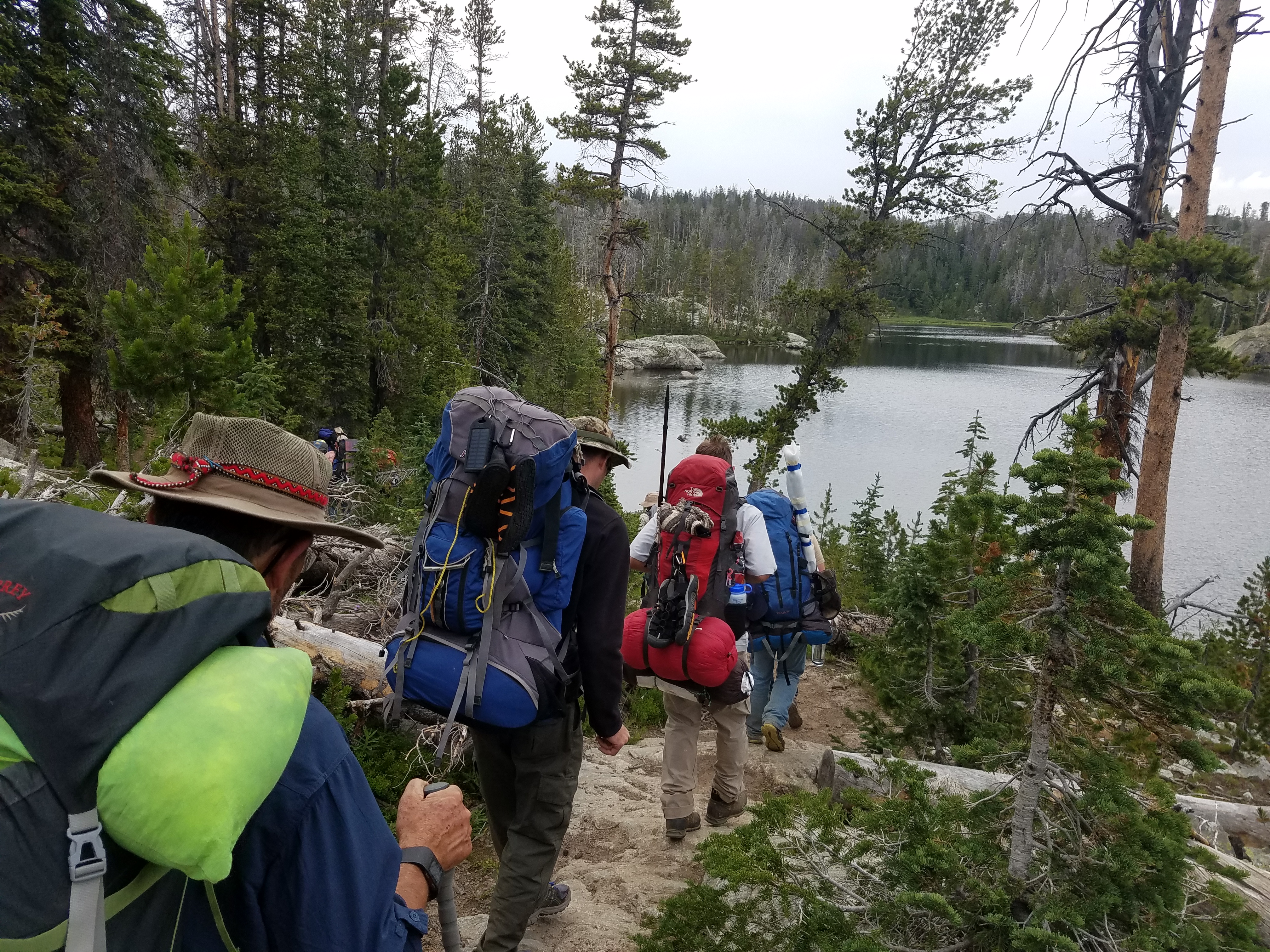 2017 Wind River Trip - Day 7 - Mount Victor Base Camp to Coyote Lake, Zack's Bloody Nose, Old Cabin (Wind River Range, Wyoming)