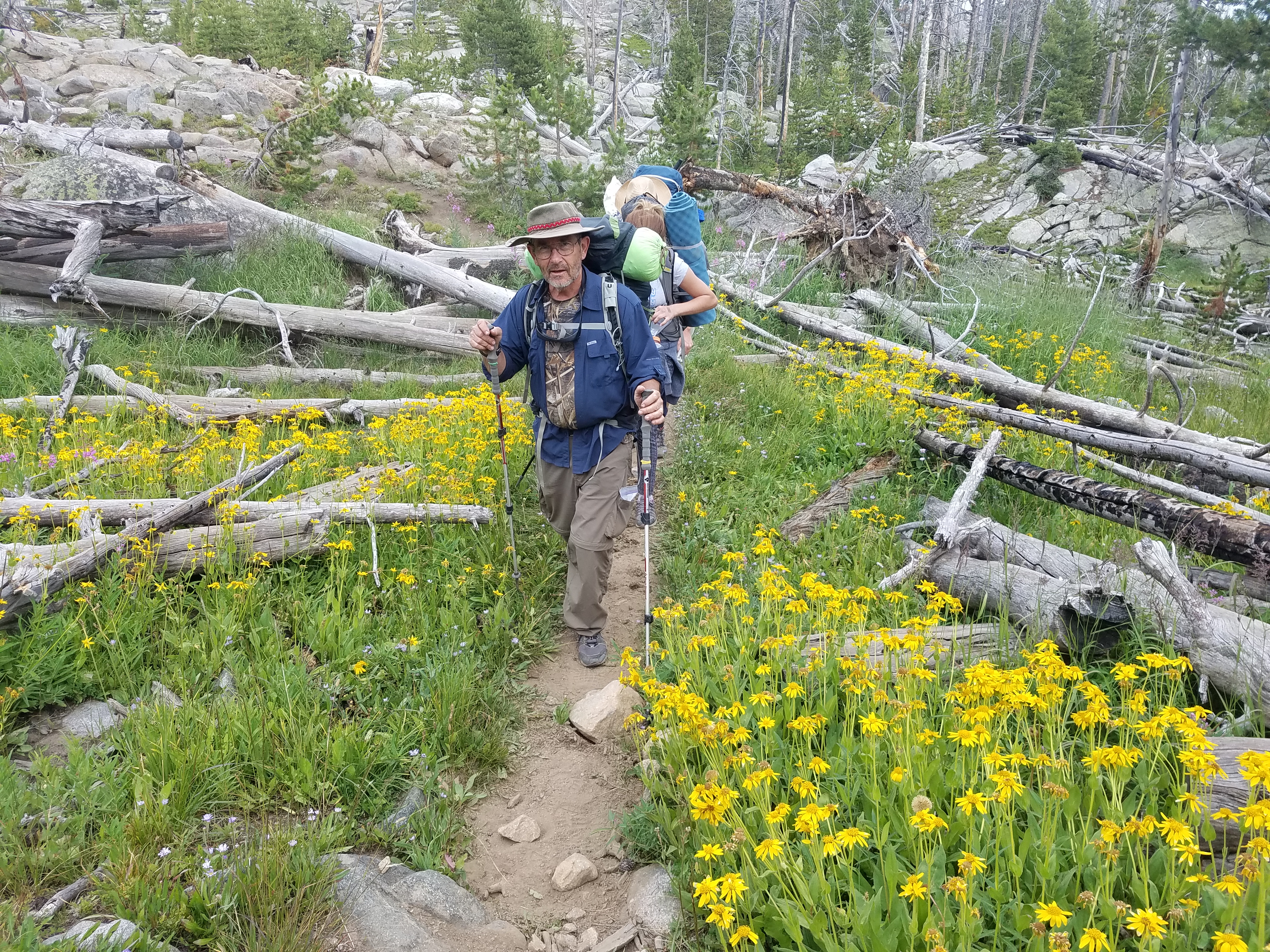 2017 Wind River Trip - Day 7 - Mount Victor Base Camp to Coyote Lake, Zack's Bloody Nose, Old Cabin (Wind River Range, Wyoming)