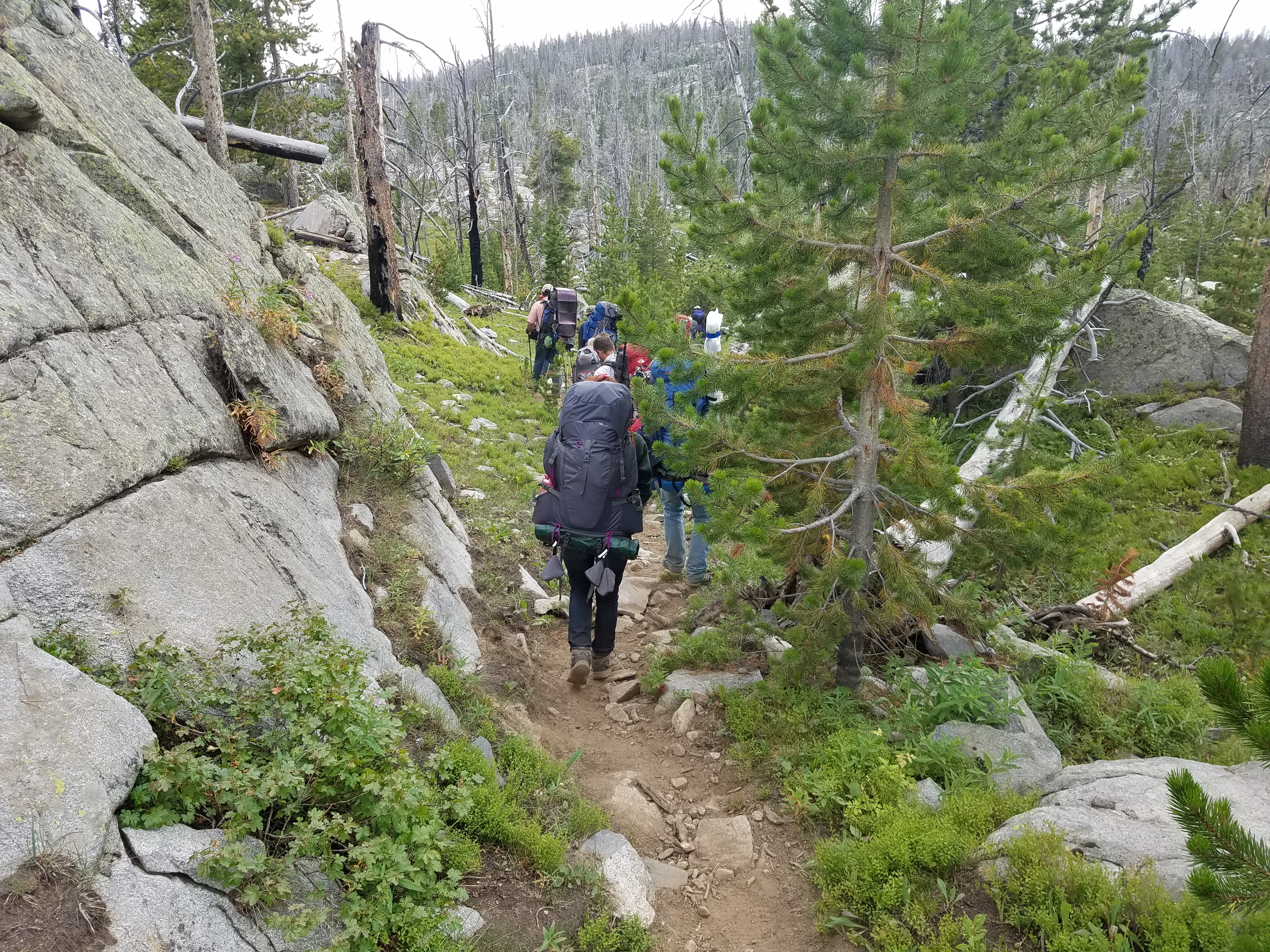 2017 Wind River Trip - Day 7 - Mount Victor Base Camp to Coyote Lake, Zack's Bloody Nose, Old Cabin (Wind River Range, Wyoming)